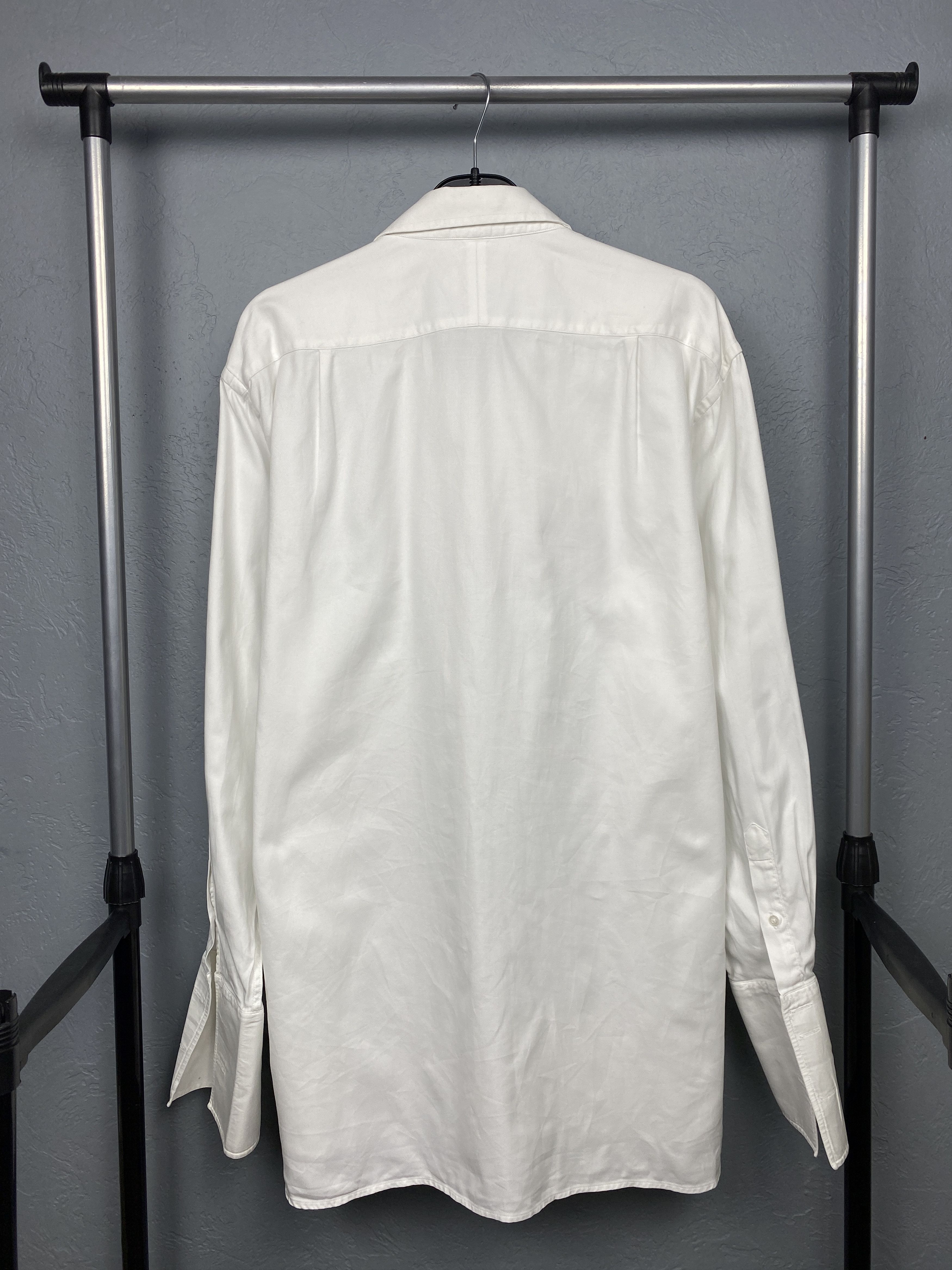 Aquascutum Aquascutum Vintage Mens White Long Sleeve Shirt on cufflinks Size US XL / EU 56 / 4 - 9 Thumbnail