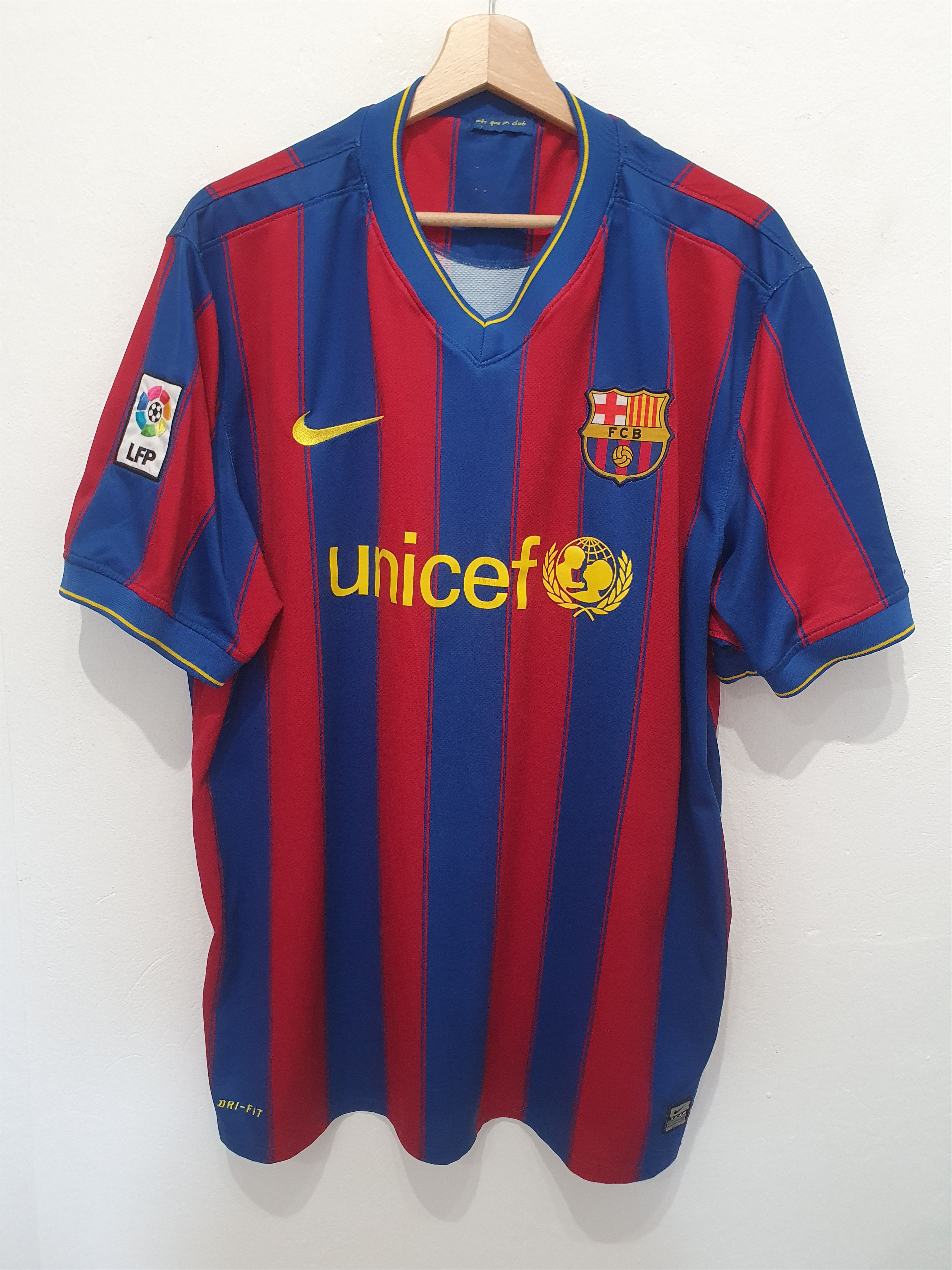 image of F C Barcelona x Jersey Fc Barcelona 2009 2010 Nike Size 2Xl Jersey Shirt in Blue/Red, Men's