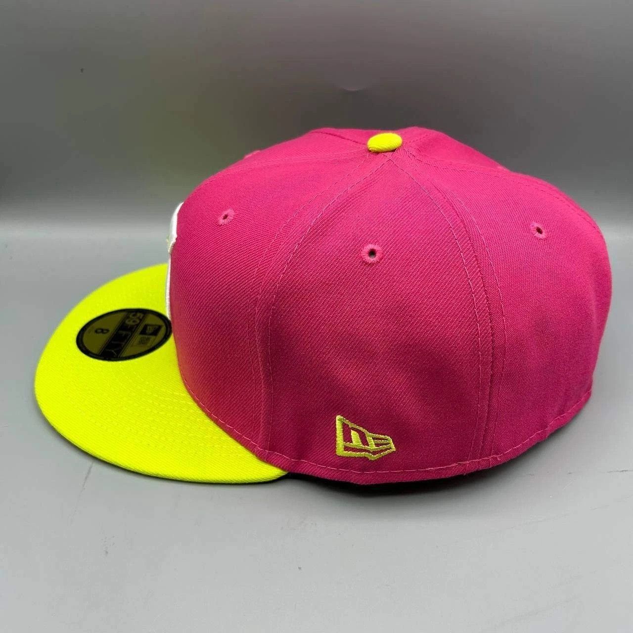 New Era Chicago White Sox Hat Men 8 Pink Yellow MLB Fitted Cap New Size ONE SIZE - 7 Thumbnail