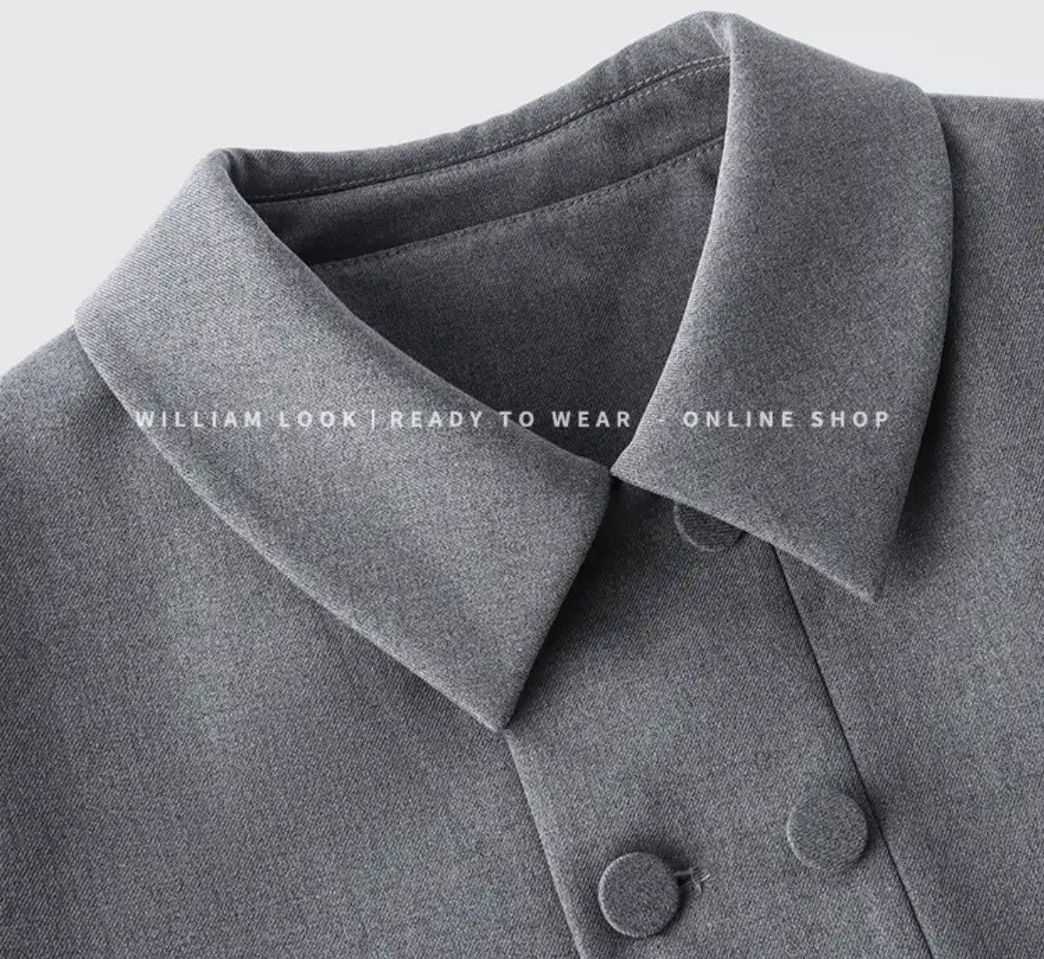 Other Grey long sleeve button up blazer jacket Size US S / EU 44-46 / 1 - 6 Thumbnail