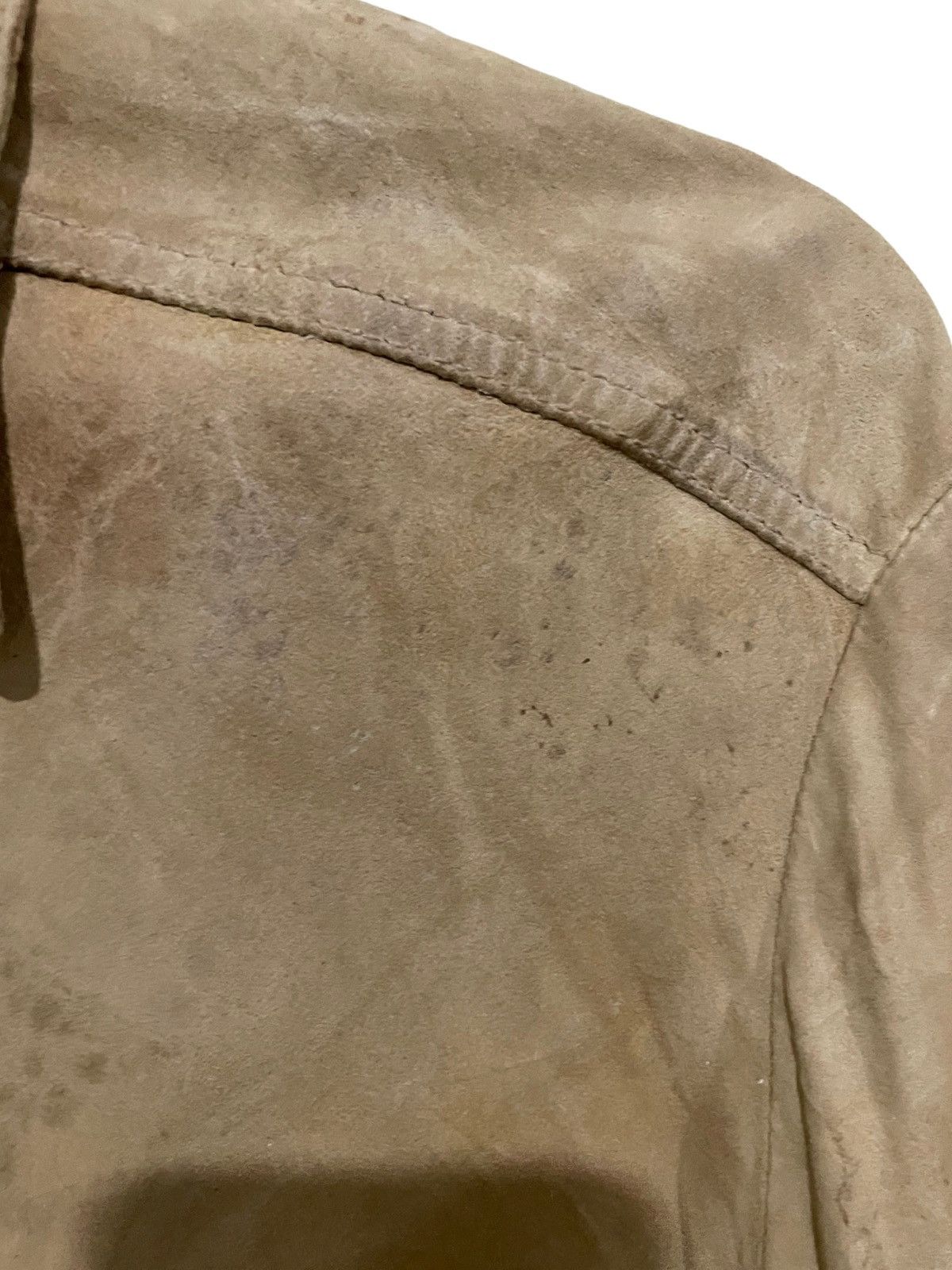 Ruffo Leather Distressed Vintage Style Destroyed Jacket