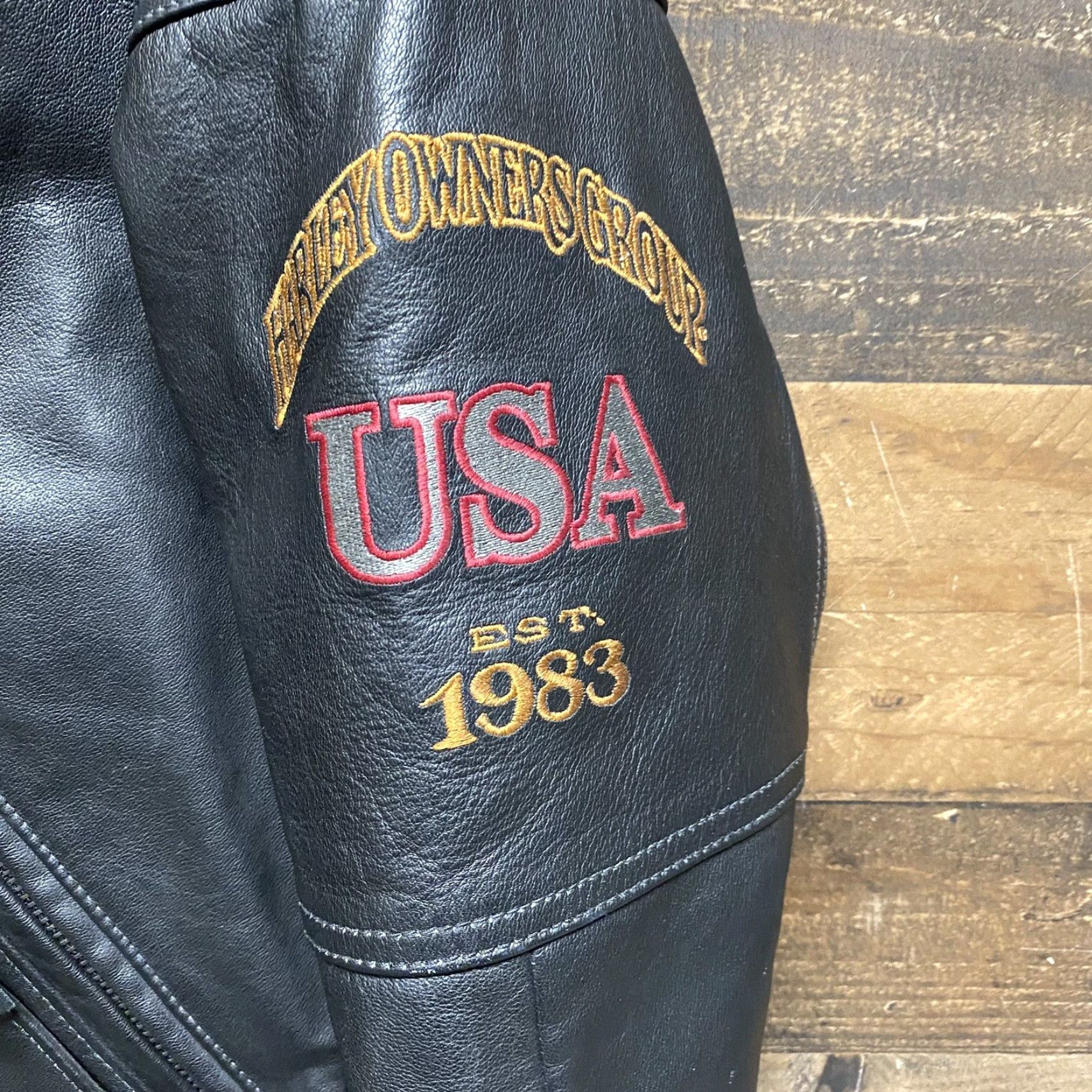 Harley Davidson VINTAGE Harley-Davidson Embroidered Women’s Leather Jacket Size S Black Size S / US 4 / IT 40 - 3 Thumbnail