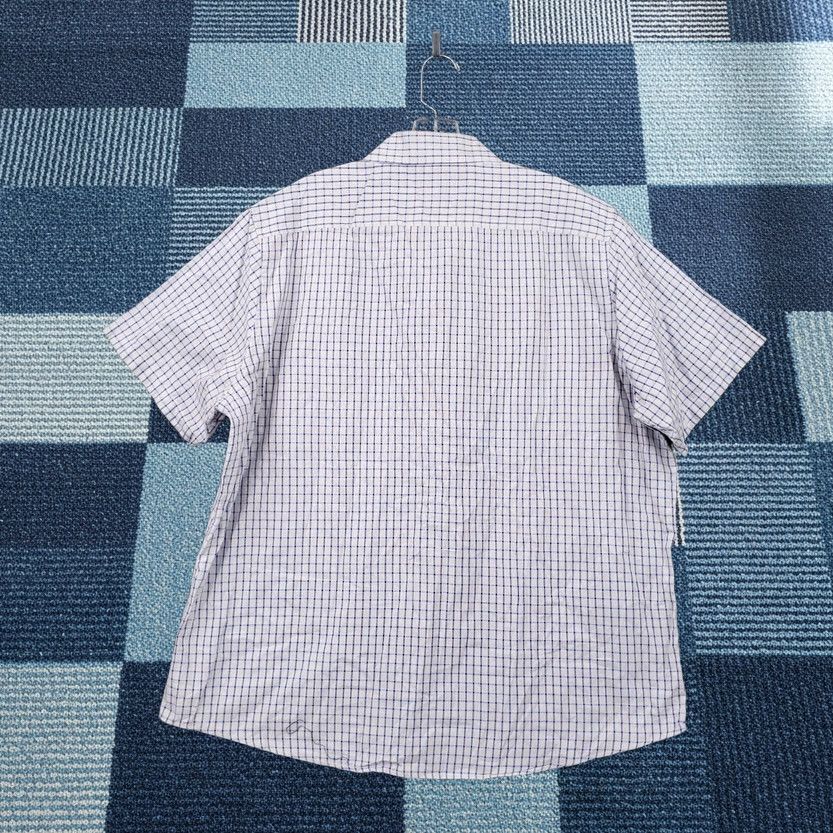 Tasso Elba Tasso Elba Shirt XL Blue Plaid Short Sleeve Button Up Extra Large Oxford Pocket Size US XL / EU 56 / 4 - 1 Thumbnail