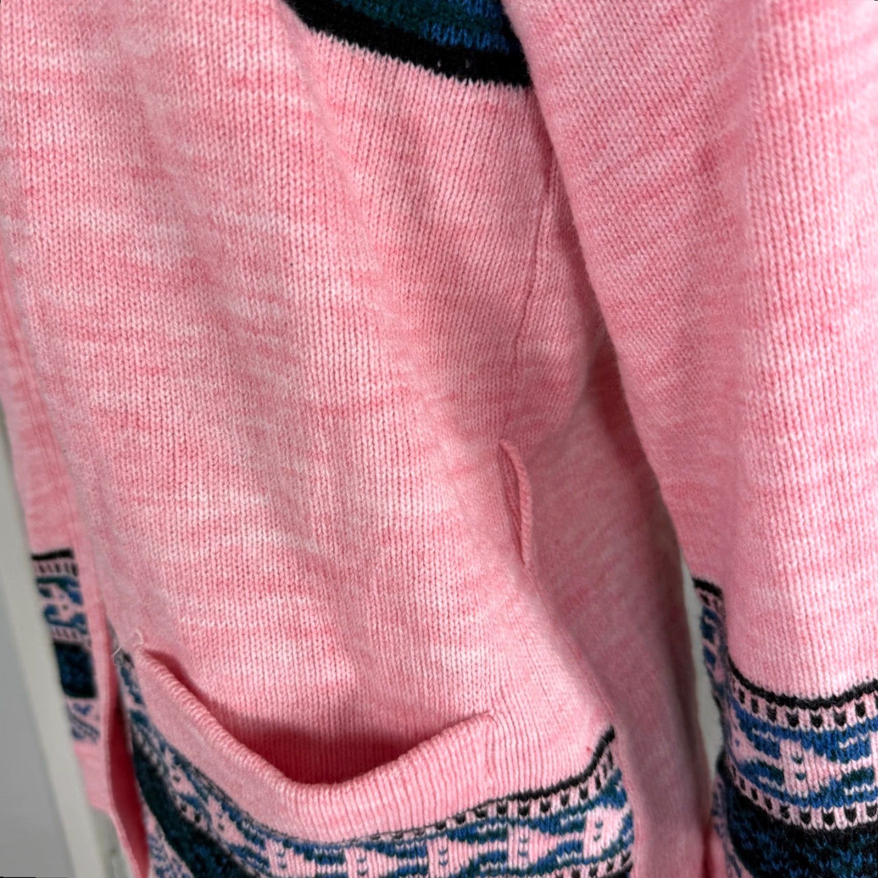 Vintage VINTAGE Zado Cardigan Sweater L Pink 70s Hippy San Francisco Kimono E4-3 Women? Men? Size S / US 4 / IT 40 - 3 Thumbnail
