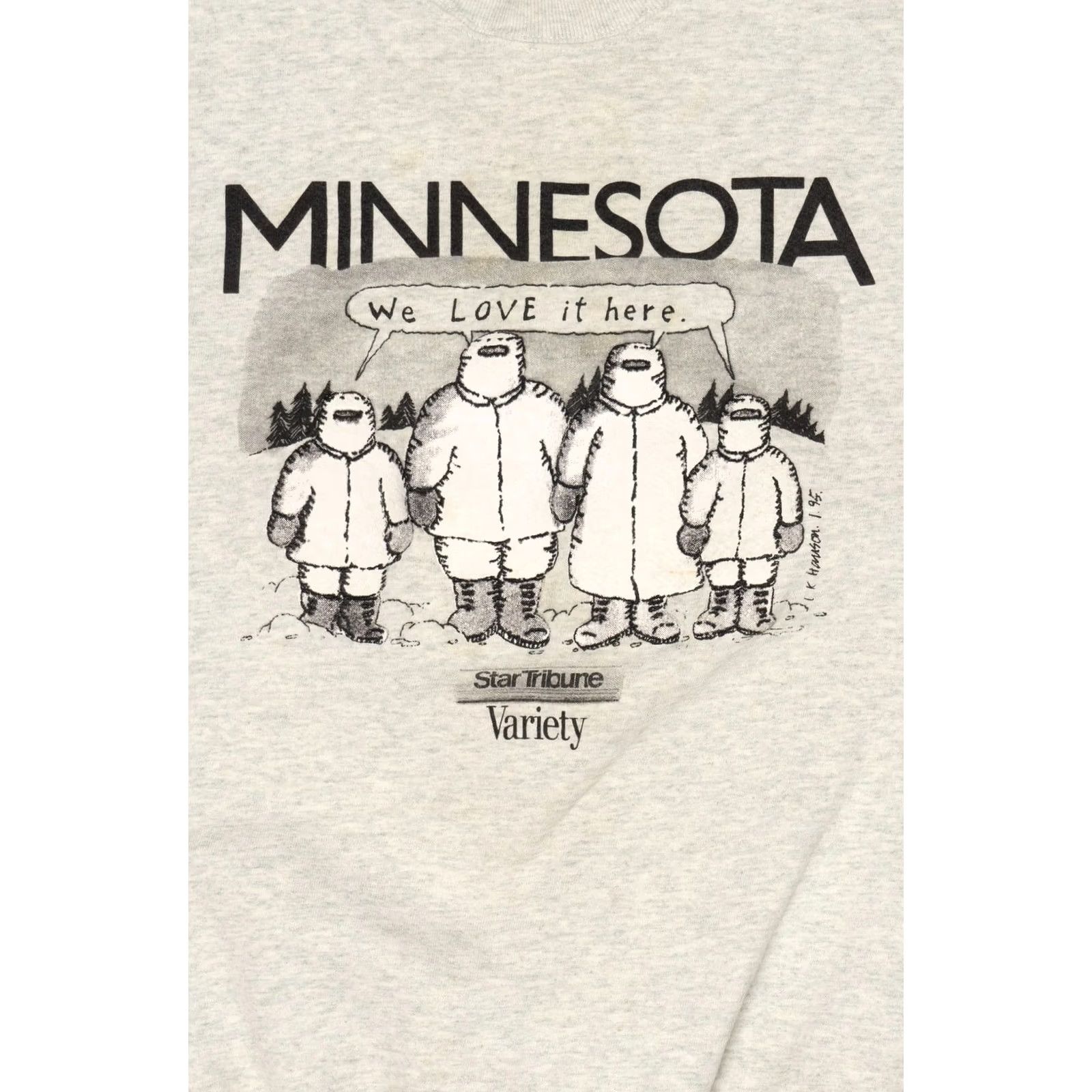 Fruit Of The Loom VINTAGE Minnesota We Love It Here Star Tribune Funny Sweatshirt Large Grey 1990s Mens Women? Size US L / EU 52-54 / 3 - 2 Thumbnail
