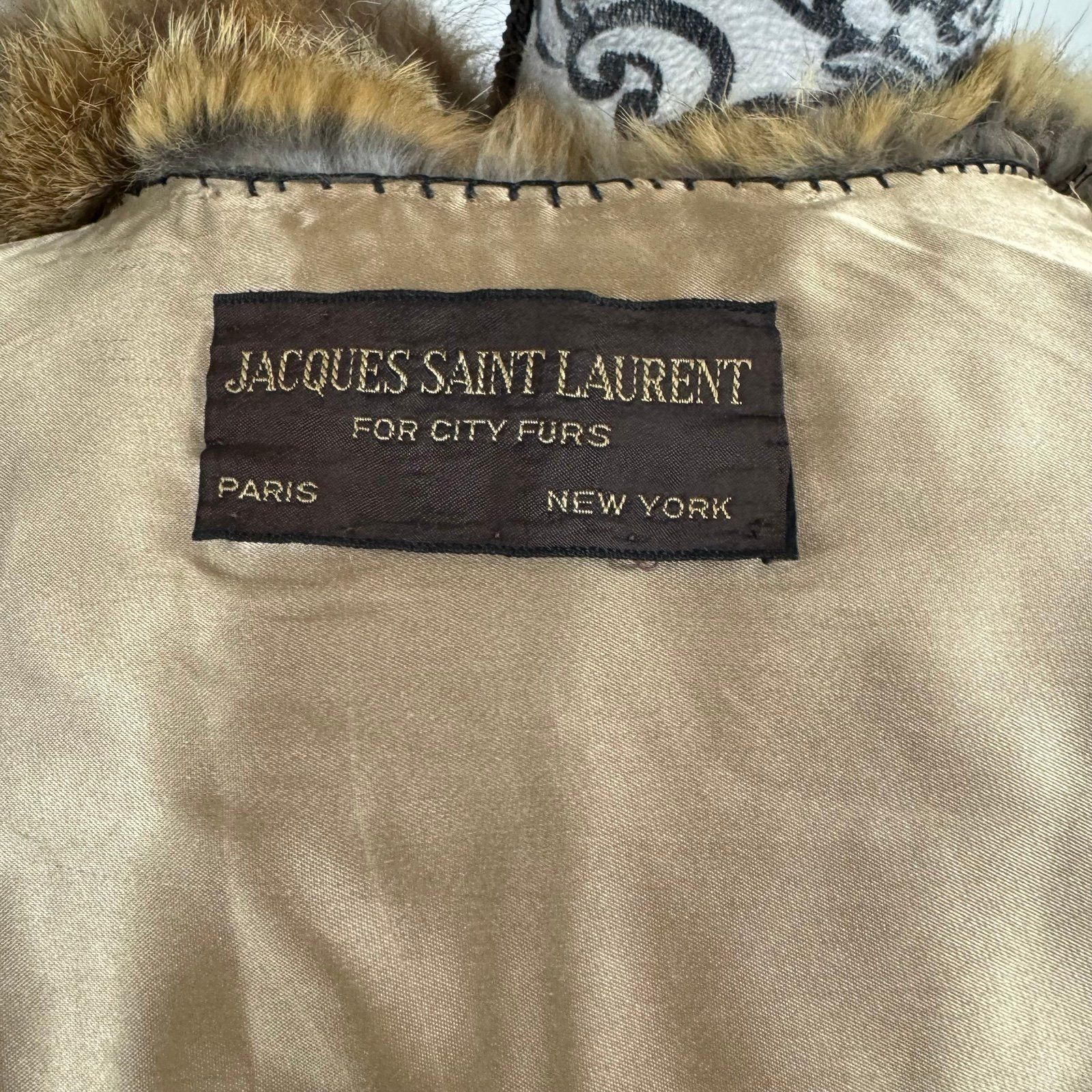 Jacques Saint Laurent Jacques Saint Laurent Women's Brown/Tan Fur Hooded Full Zip Size L / US 10 / IT 46 - 8 Thumbnail
