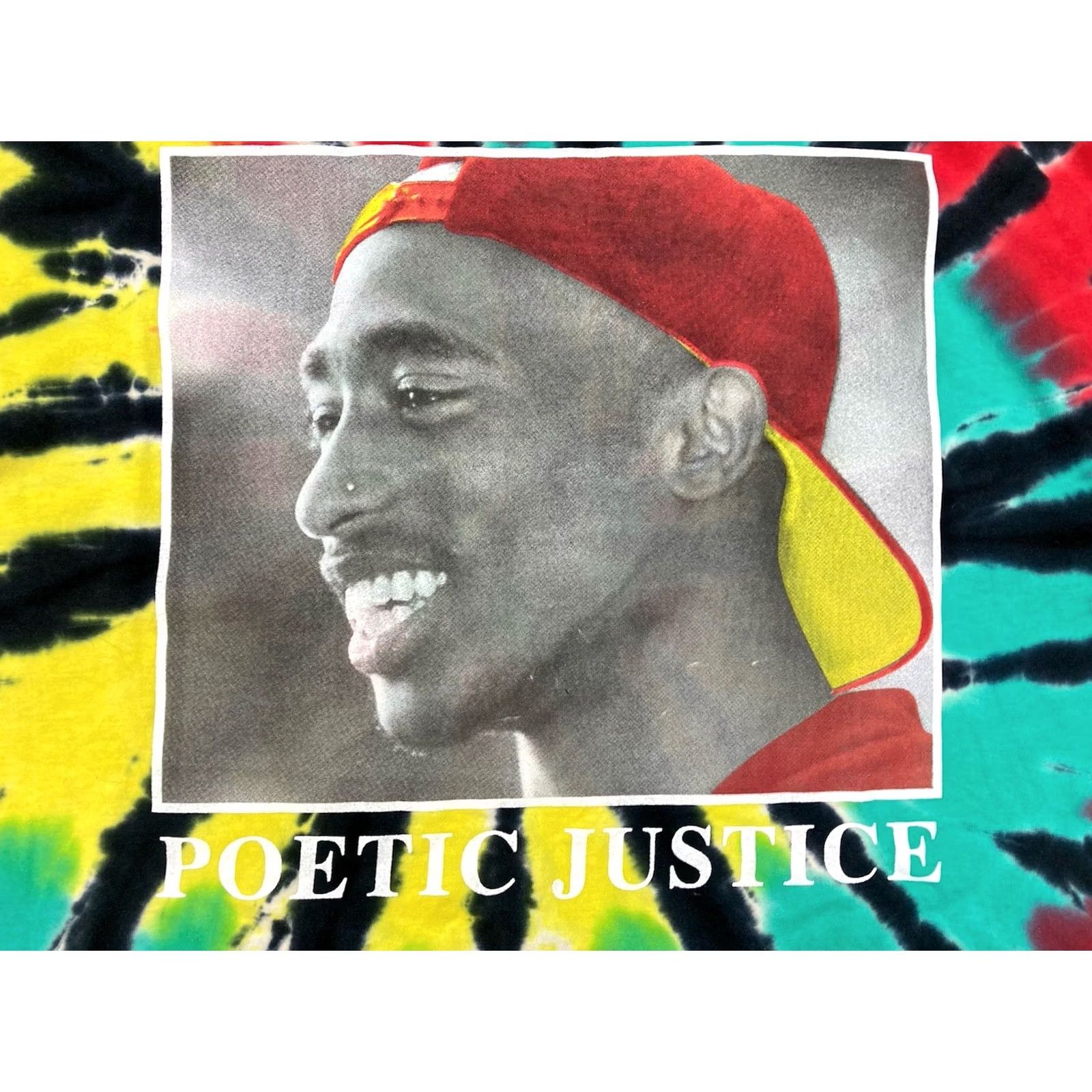 Vintage Tupac 2pac Shakur Poetic Justice Movie Graphic Tie Dye T-shirt Men Large Size US L / EU 52-54 / 3 - 2 Thumbnail