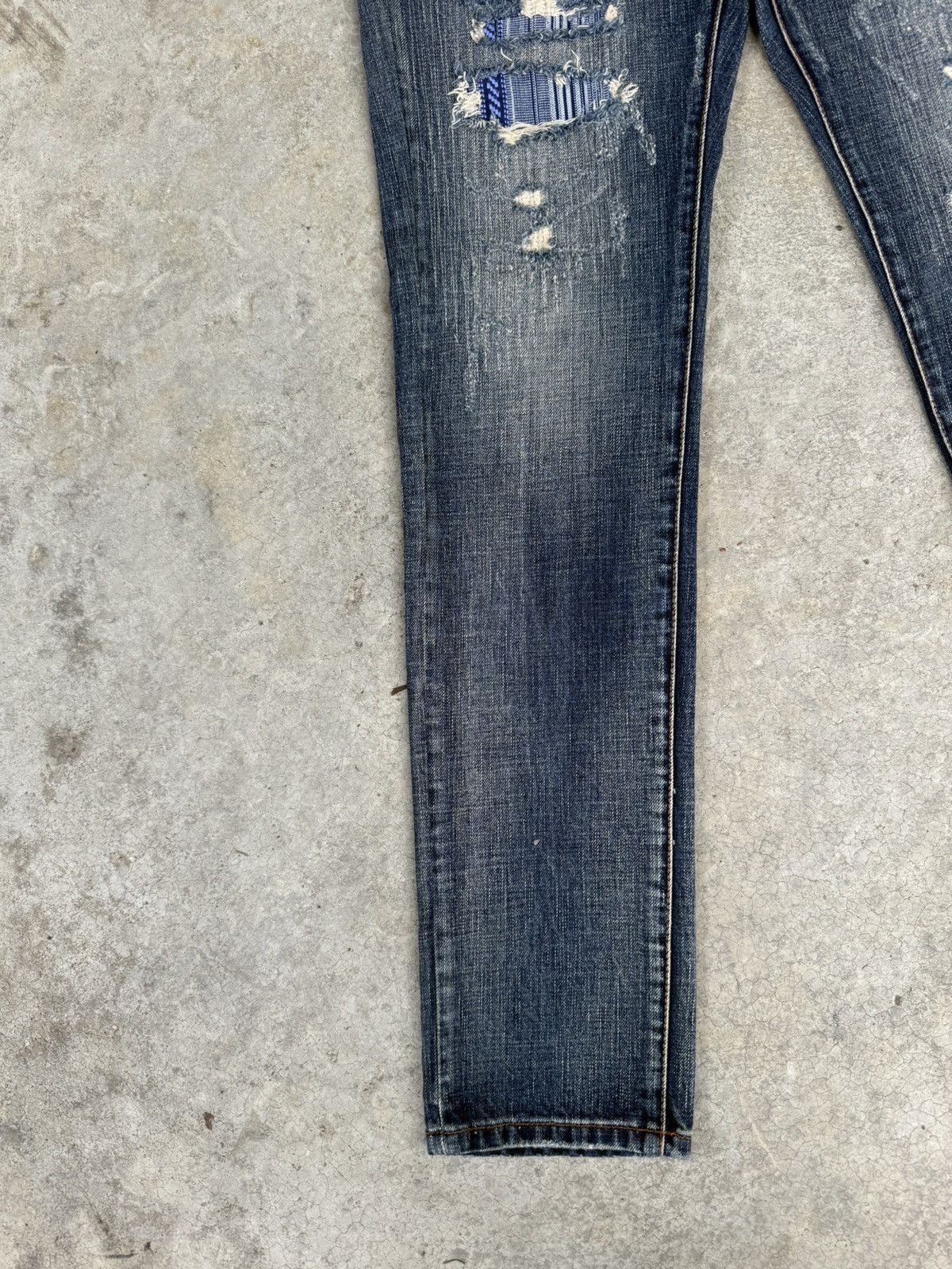 Embellish Japanese Embellish Boro Patchwork Distressed Slim Jeans Size US 34 / EU 50 - 6 Thumbnail