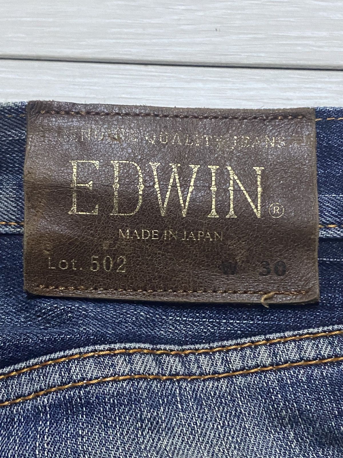 Edwin Vintage Edwin 502 Blue Wash Distressed Jeans Size US 31 - 16 Thumbnail