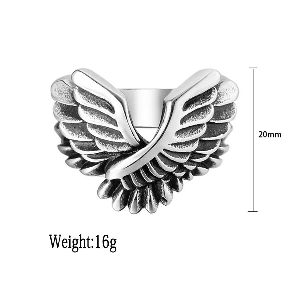 Jewelry Creative Angel Wing Ring Size ONE SIZE - 2 Thumbnail
