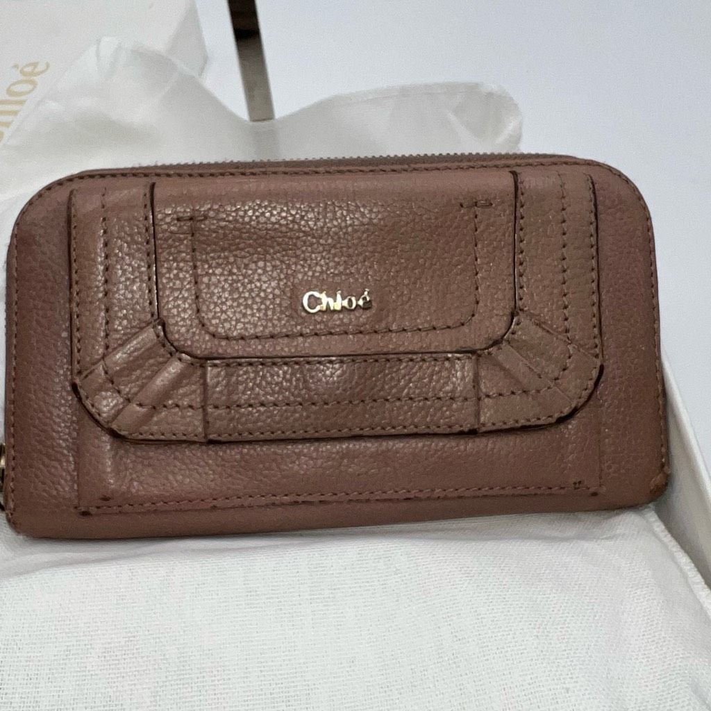 Chloe Chloe Full Inclusion Beige/Blush Zip Around Long Wallet Size ONE SIZE - 1 Thumbnail
