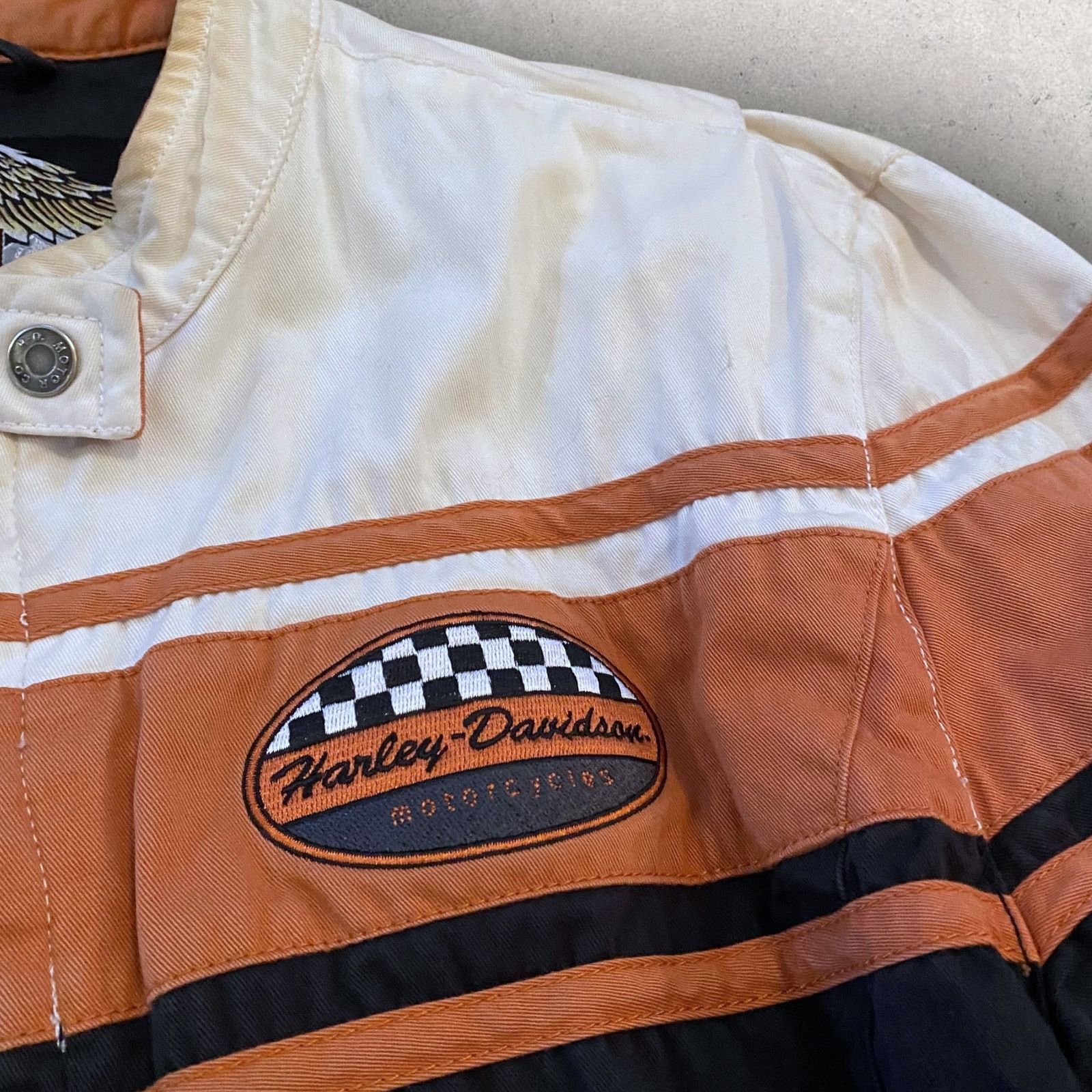 Harley Davidson Y2K Harley Davidson Embroidered Mesh Lined Biker Jacket Size XL / US 12-14 / IT 48-50 - 4 Thumbnail