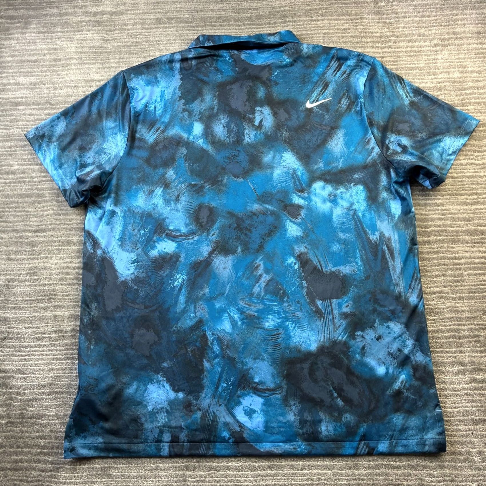 Nike Nike Polo Shirt Mens Large Blue Dri-Fit Golf Tour Camouflage All Seasons Short Sleeve Casual Activewear Shirt Size US L / EU 52-54 / 3 - 2 Thumbnail
