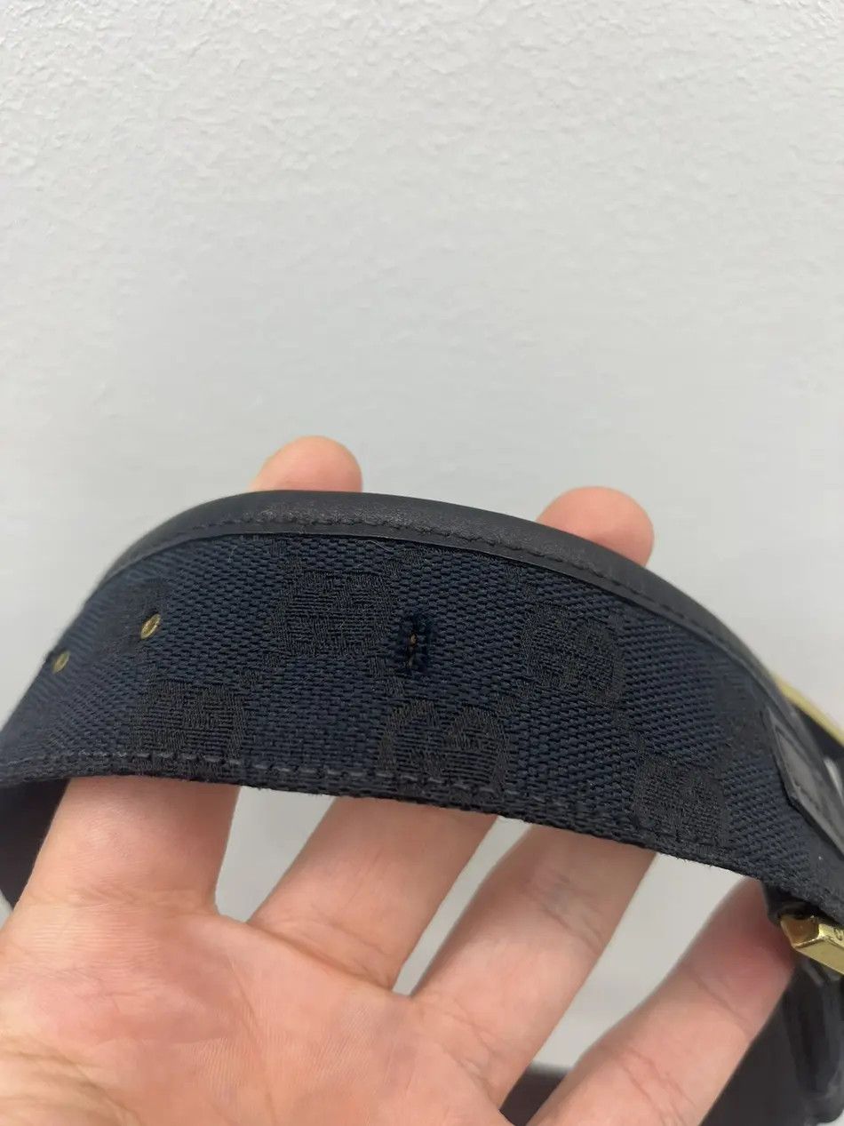 Gucci Gucci Canvas Monogram Leather/Cotton Belt Size ONE SIZE - 5 Thumbnail