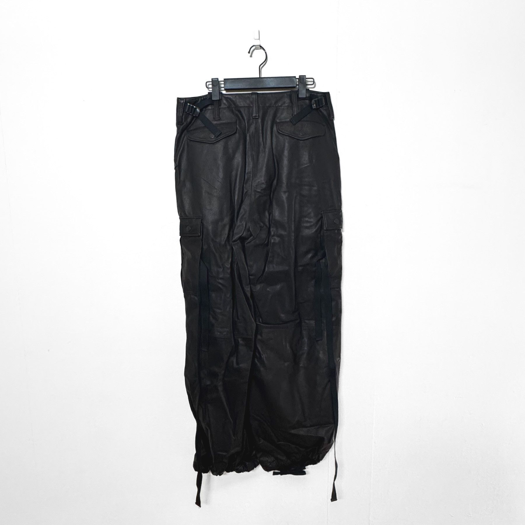 Other A LEATHER CARGO PANTS BLACK L COWHIDE Size US 40 / EU 56 - 2 Thumbnail
