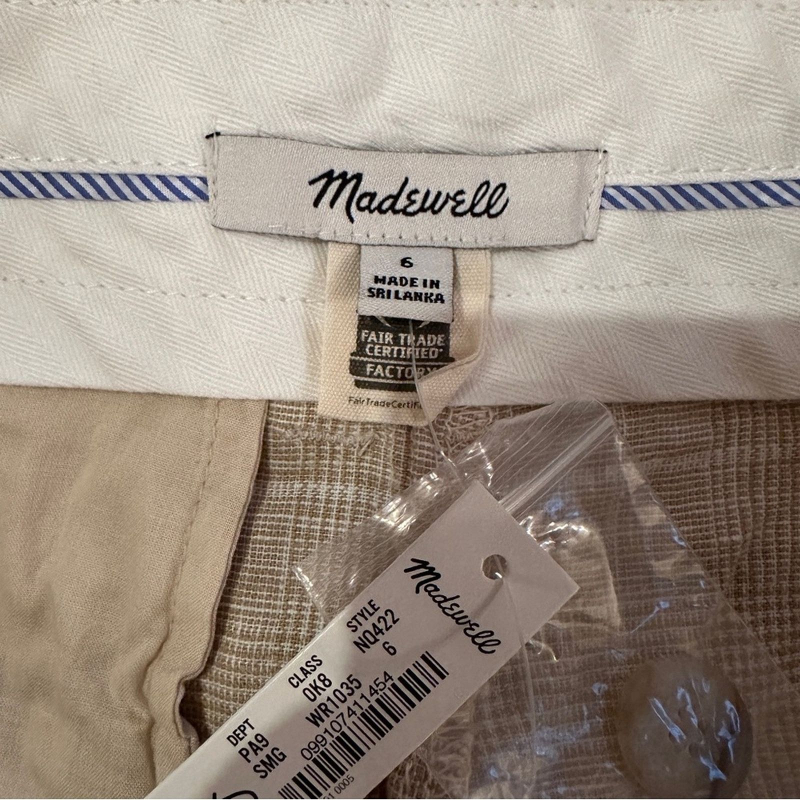 Madewell Madewell Mid-Rise Straight Leg Pants in Plaid Linen Blend Size 28" / US 6 / IT 42 - 8 Thumbnail