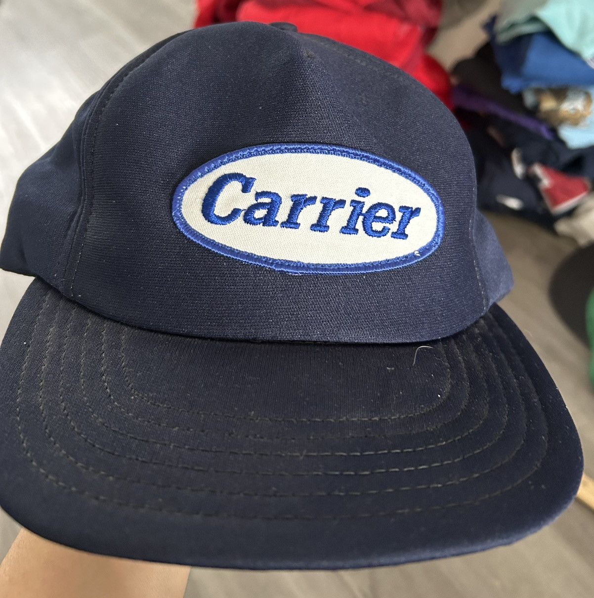 Vintage Vintage Navy blue Carrier made in the USA cap Size ONE SIZE - 1 Thumbnail