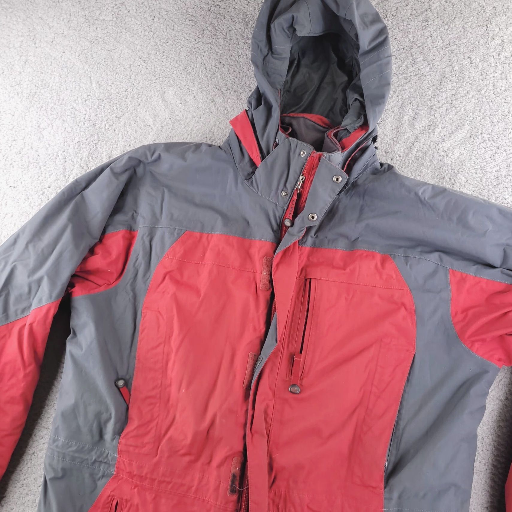 Vintage LL Bean Jacket Mens Large Red Gray Nylon Winter Shell Size US L / EU 52-54 / 3 - 4 Thumbnail
