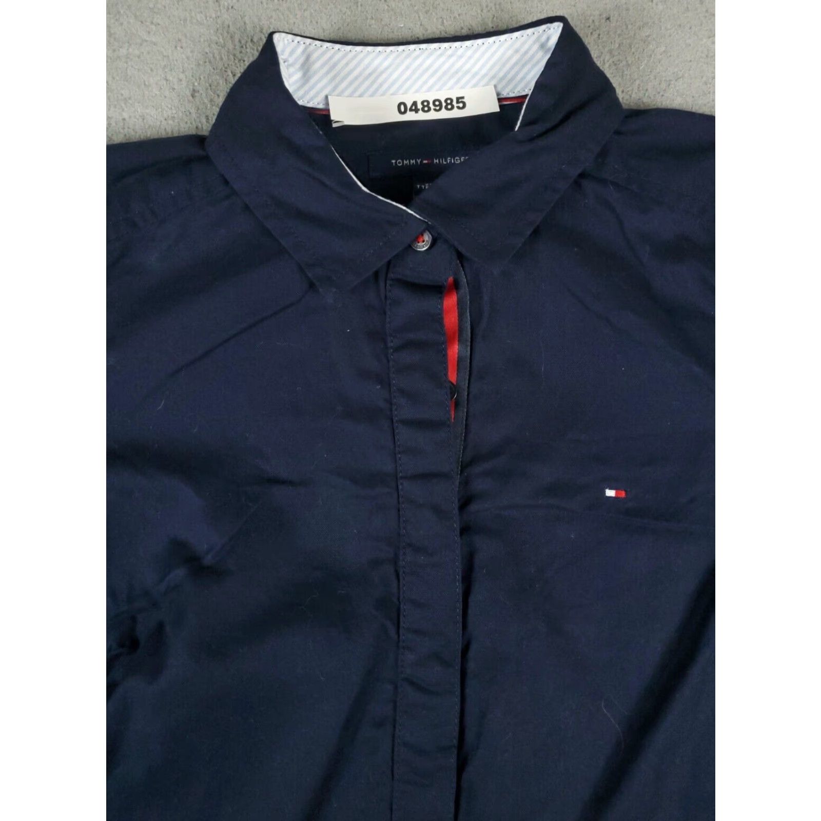 Tommy Hilfiger VINTAGE Tommy Hilfiger Shirt Dress Womens 2XS Blue Long Sleeve Button-Front Modern Classic Size XXS / US 00 / IT 34 - 2 Thumbnail
