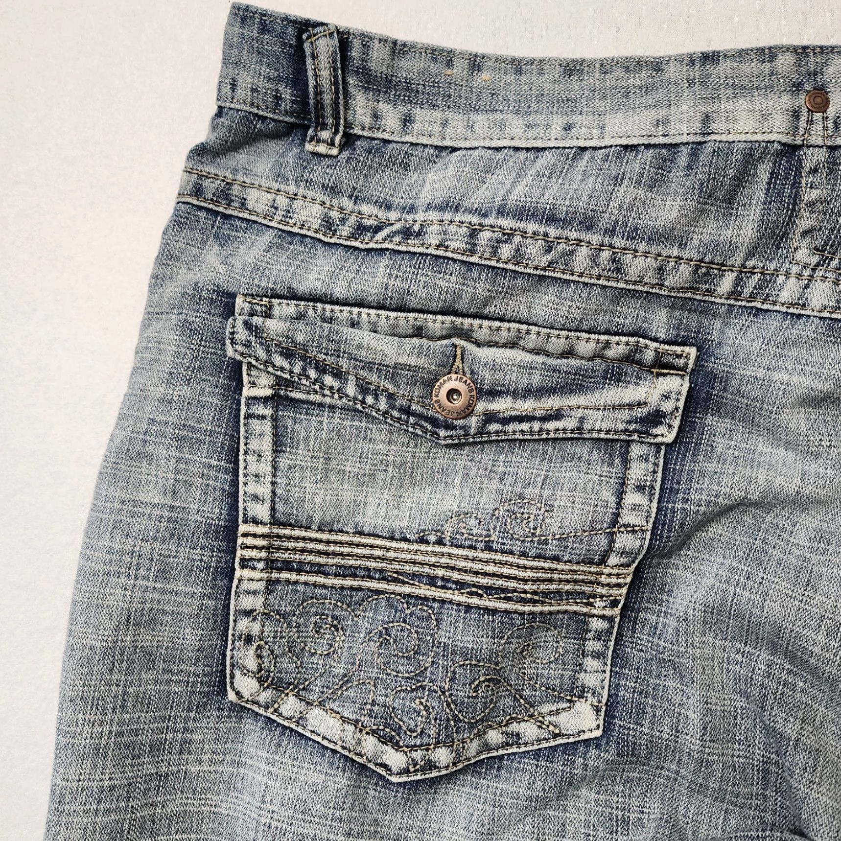 Vintage VINTAGE Y2K Koman Baggy Jeans Mens 48x31 Blue Hip Hop Embroidered Wide-Leg Grunge Skater Size US 32 / EU 48 - 4 Thumbnail