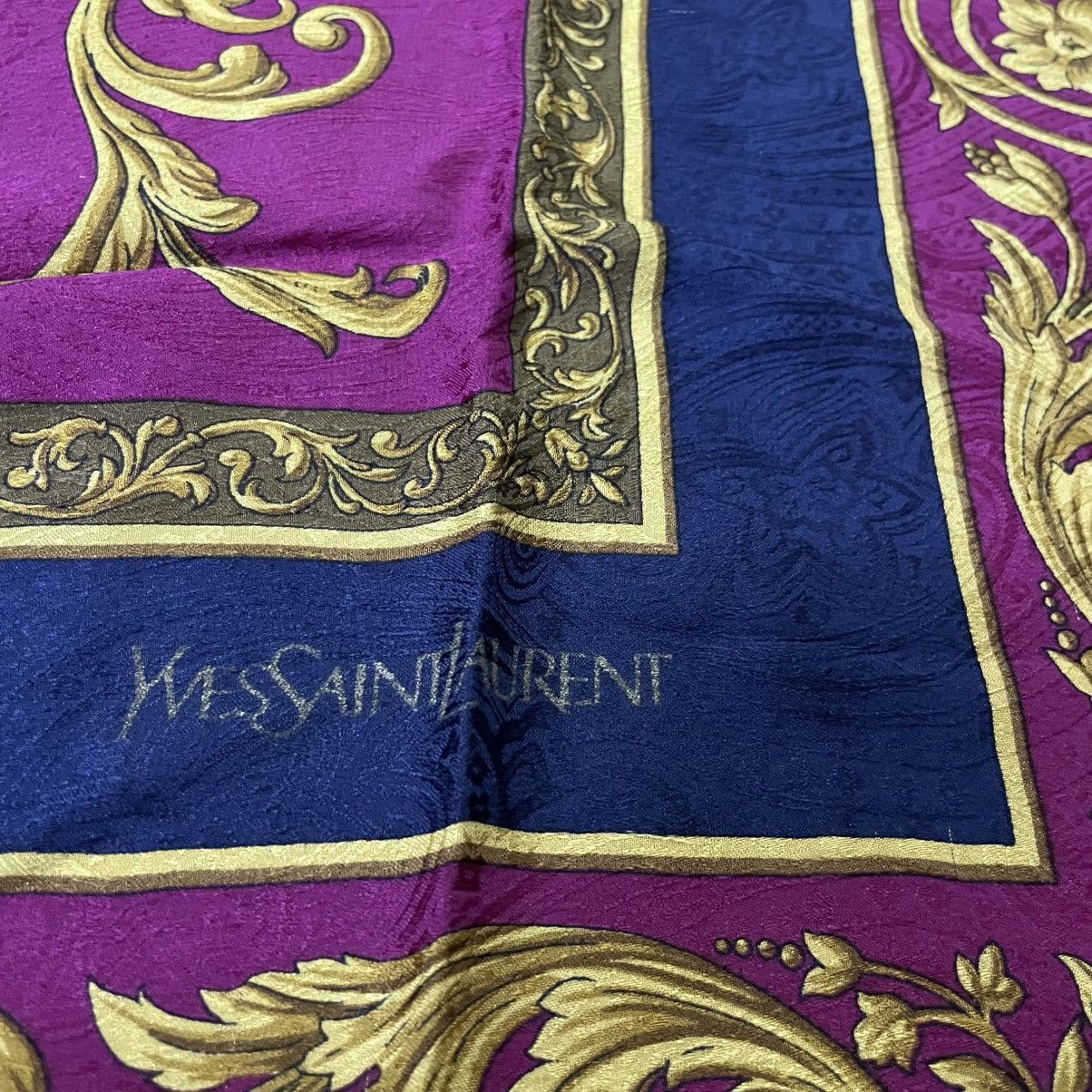 Yves Saint Laurent ysl luxury silk scarf Size ONE SIZE - 2 Thumbnail