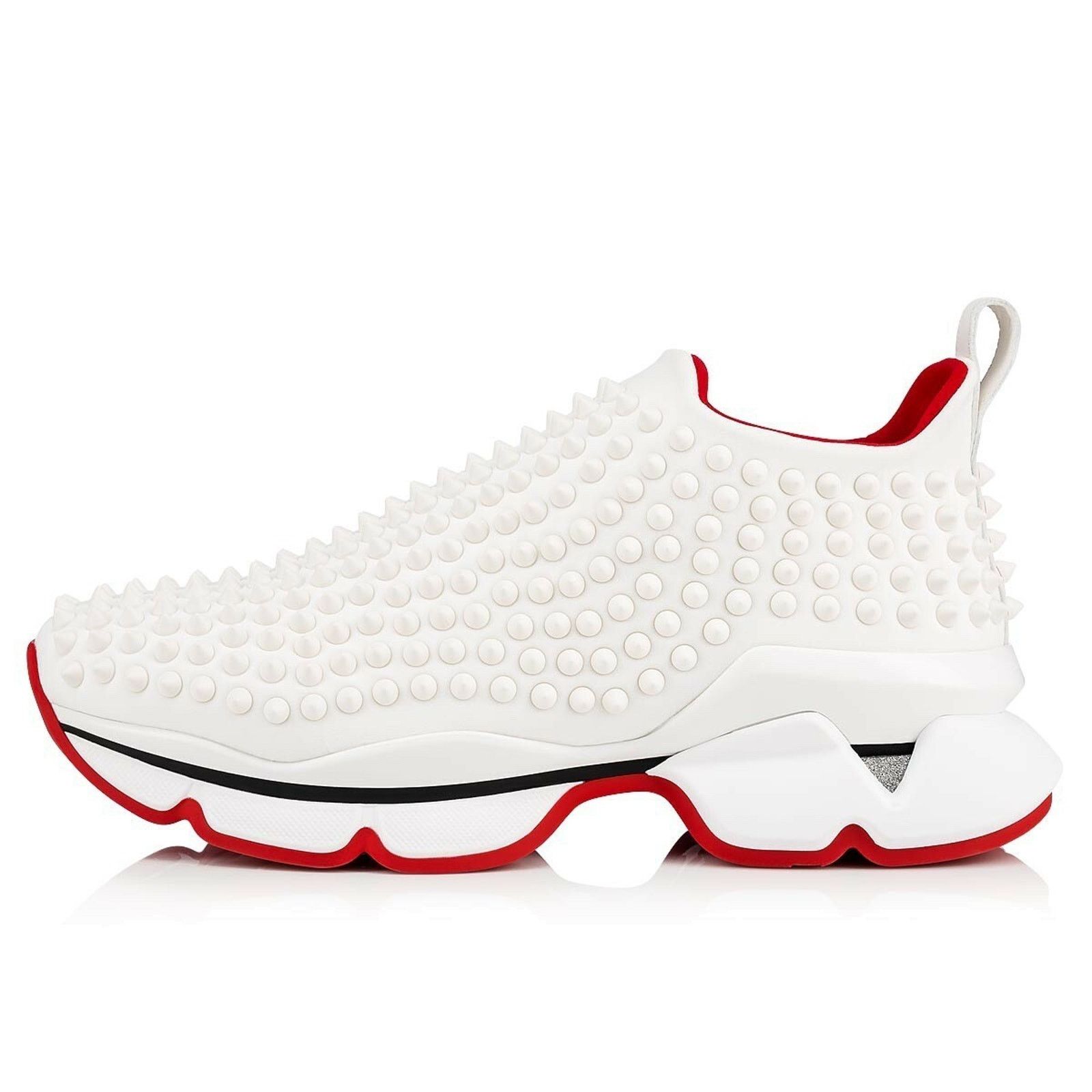 Christian Louboutin Christian Louboutin Mens Spike Sock 30 Neoprene White Low Size US 11 / EU 44 - 3 Thumbnail