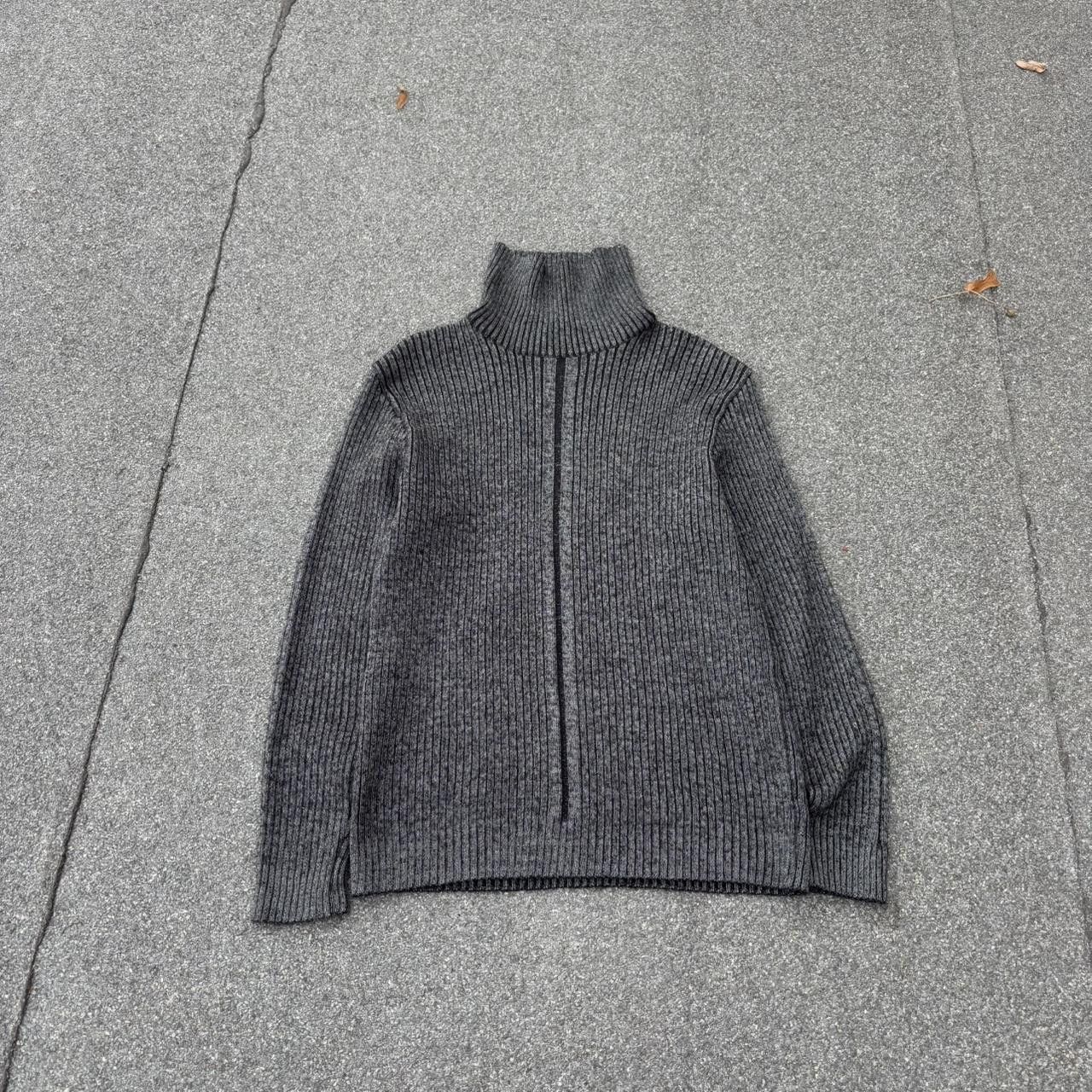Japanese Brand × Vintage Vintage y2k 90s ribbed affliction style turtleneck sweater Size US M / EU 48-50 / 2 - 1 Thumbnail