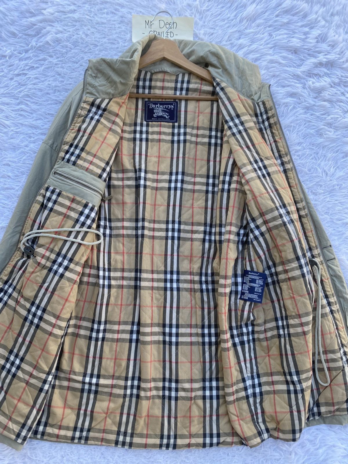 Rare Vintage 90s Burberry Parka Coat Jacket