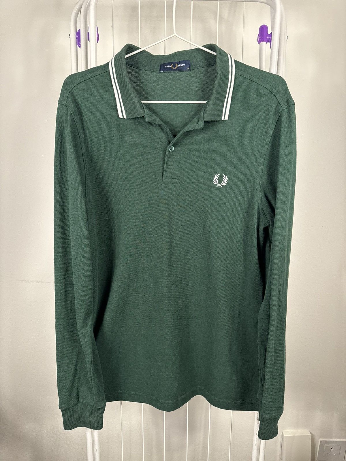 Fred Perry Fred Perry long sleeve polo medium green Size US M / EU 48-50 / 2 - 3 Thumbnail