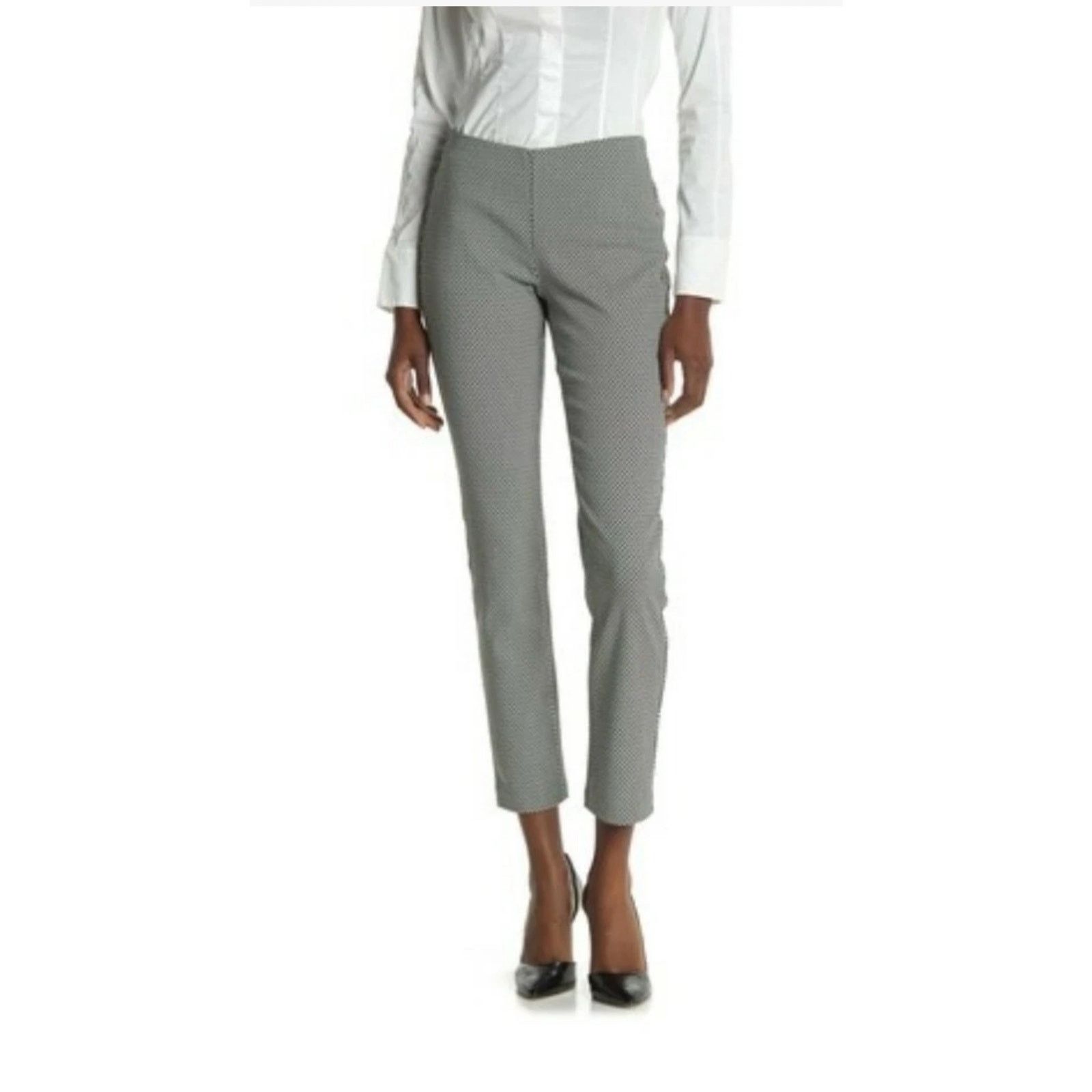 Adrianna Papell NWT Adrianna Papell Pull-On Geometric Treeca Check SZ 10 Size 32" / US 10 / IT 46 - 1 Thumbnail