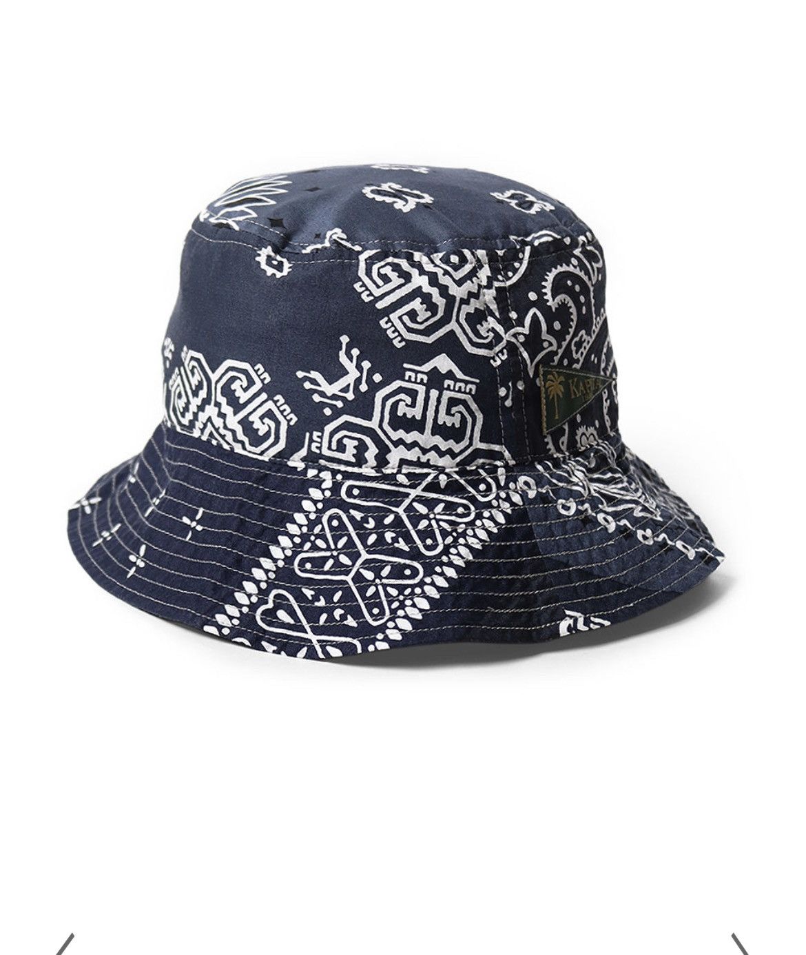 Kapital Bandana patchwork pt bucket HAT (long brim) navy Size ONE SIZE - 1 Preview