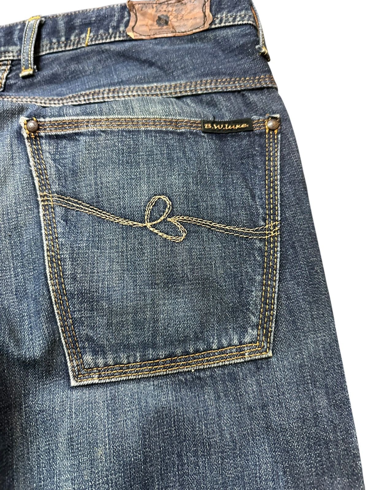 Japan Blue Vintage Blue Way Flare Mudwash Grunge Denim Size US 33 - 6 Thumbnail
