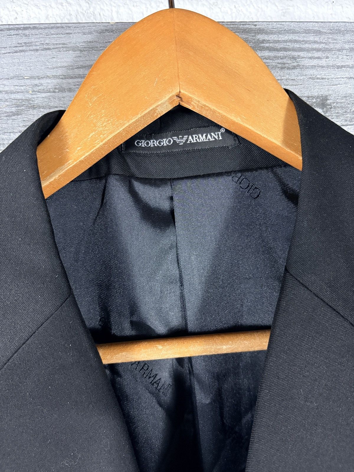 Giorgio Armani Giorgio Armani Blazer Jacket 44R Black 100% Wool 3 Button Size 44R - 5 Thumbnail