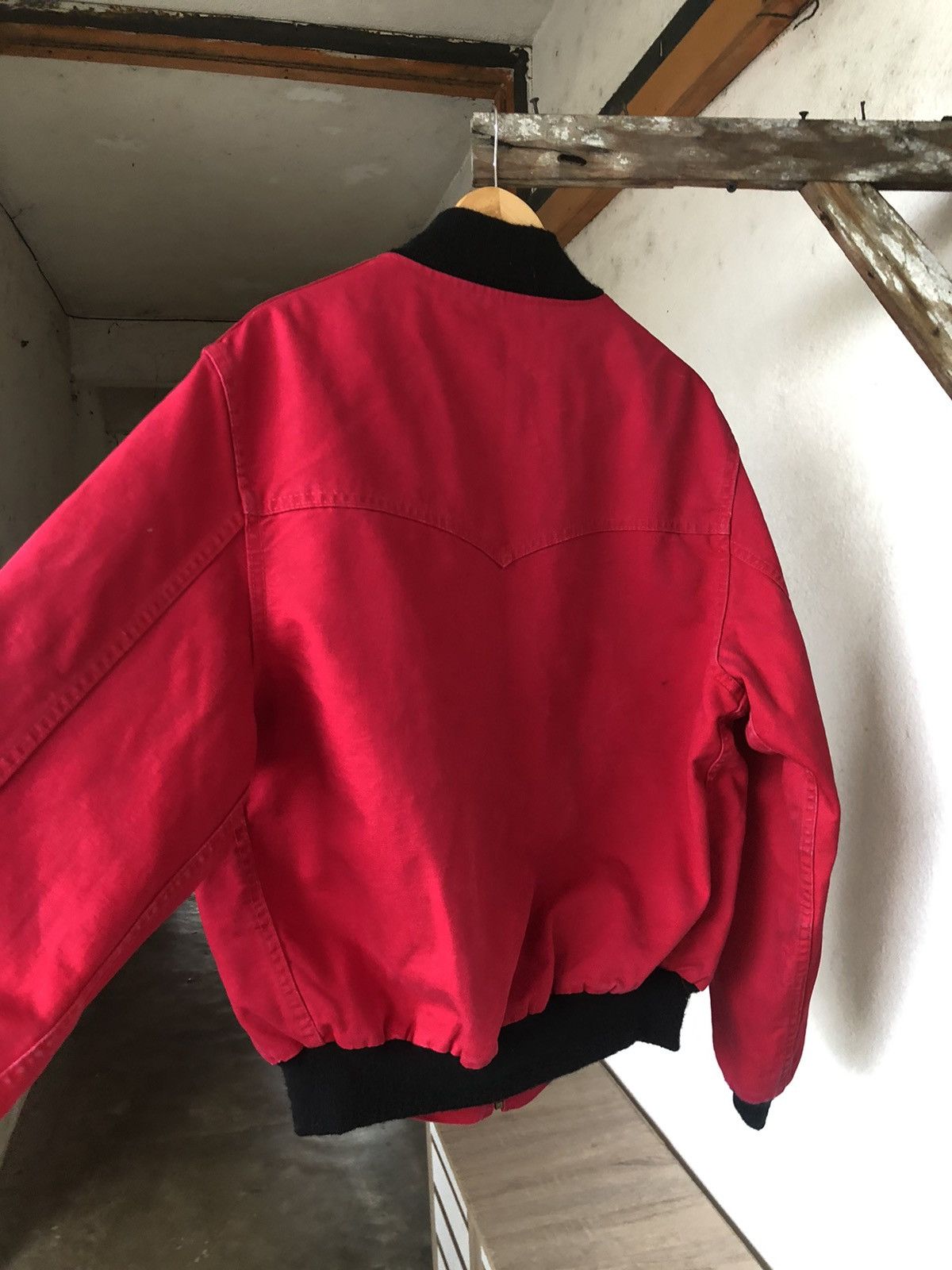 Carhartt Rare❗️Vintage 90s Carhartt 100 Years Red Bomber Jacket Size US L / EU 52-54 / 3 - 12 Thumbnail