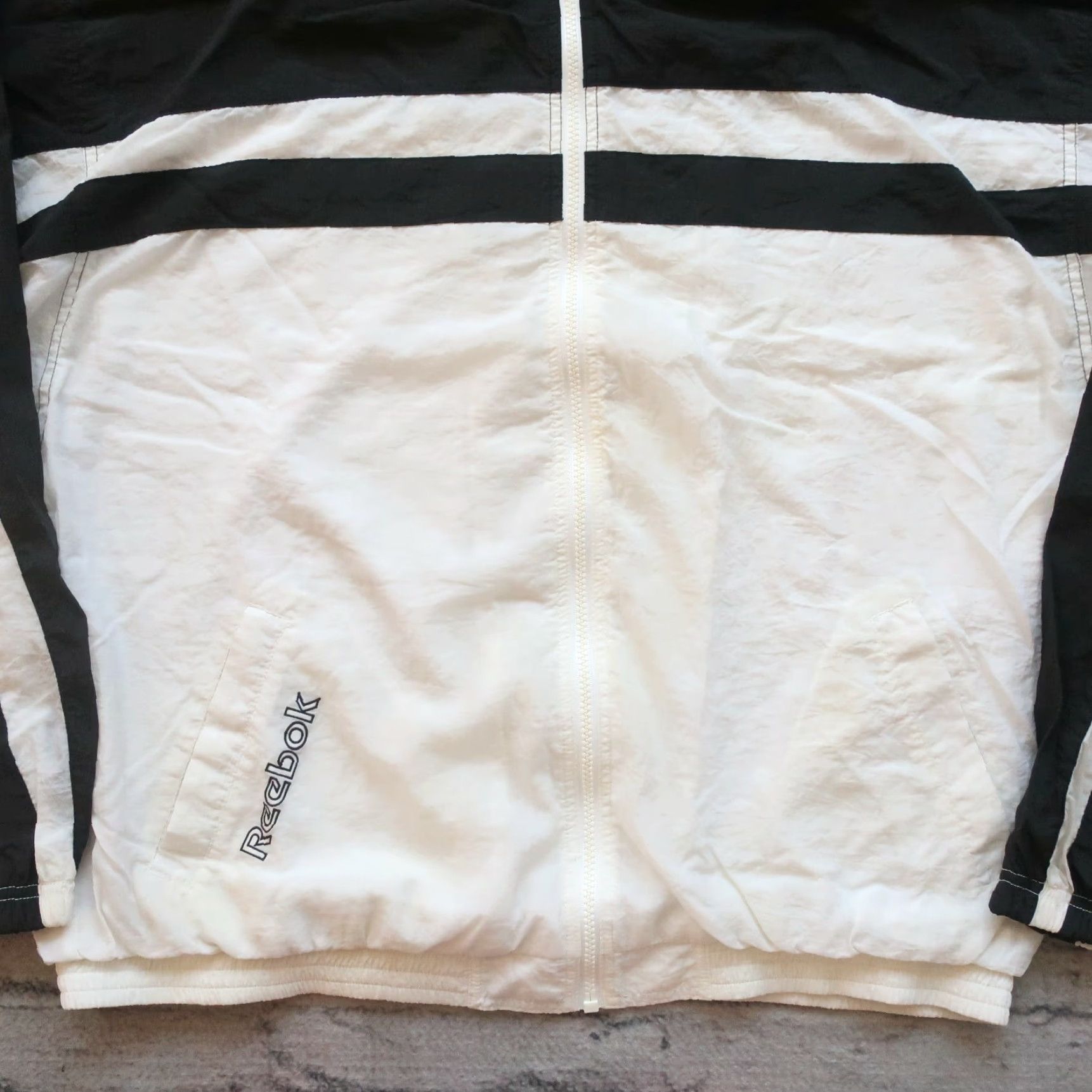 Reebok VINTAGE Reebok Logo Track Jacket Womens XL White Size XL / US 12-14 / IT 48-50 - 3 Thumbnail