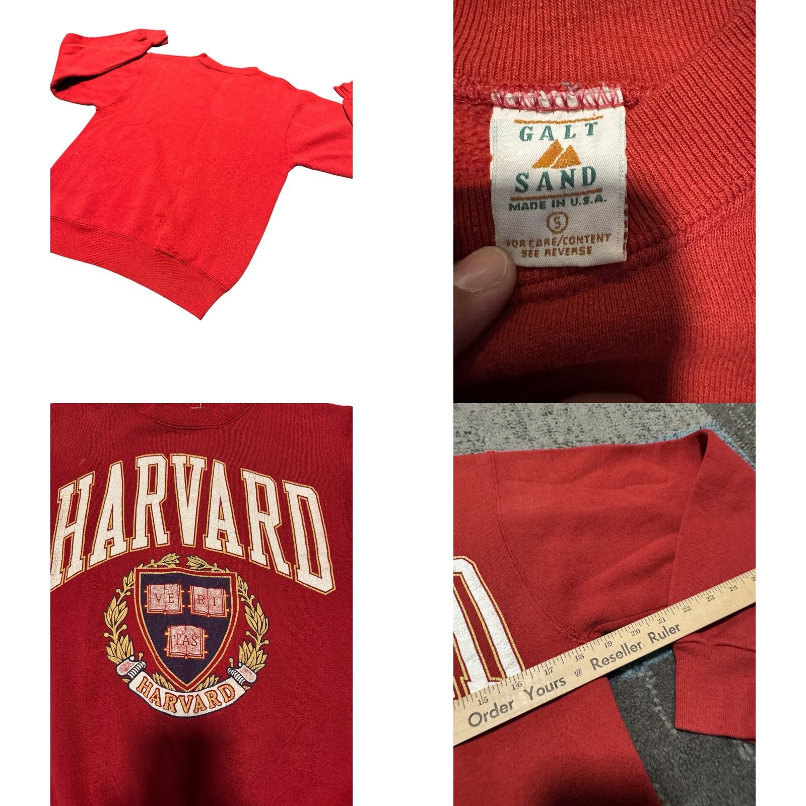 Vintage VINTAGE Harvard University Crimson Sweatshirt Red Size S Graphic Crew Neck Pullover Unisex Adults 80s 90s Retro Size US S / EU 44-46 / 1 - 8 Thumbnail