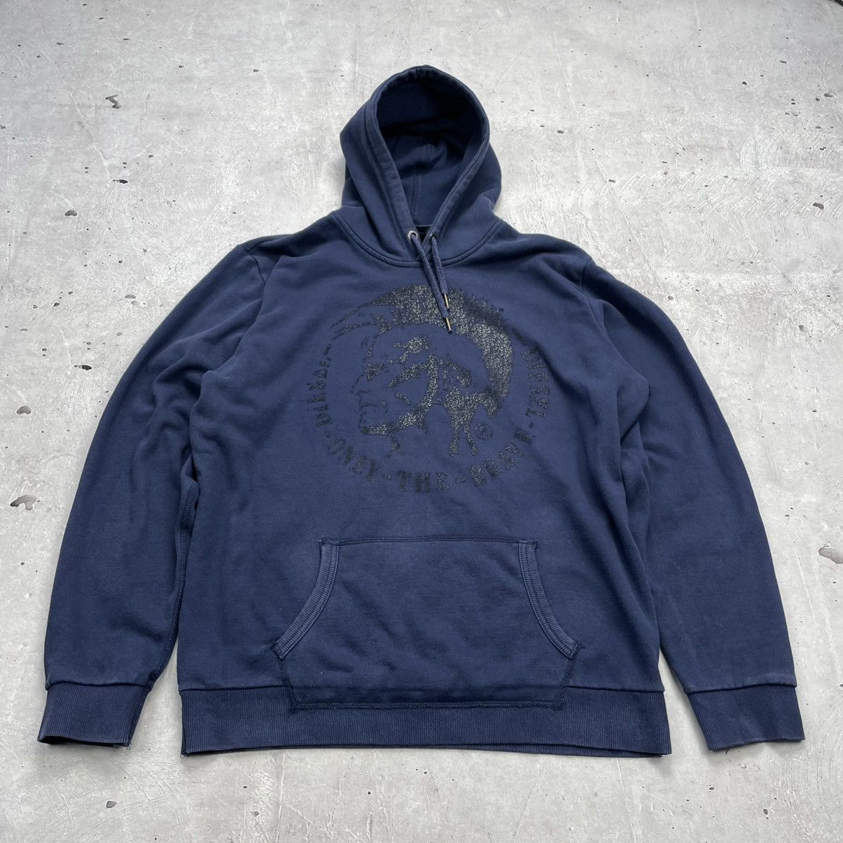 Diesel × Vintage Vintage diesel Hoodie big logo y2k Japanese style sz XL Size US XL / EU 56 / 4 - 4 Thumbnail