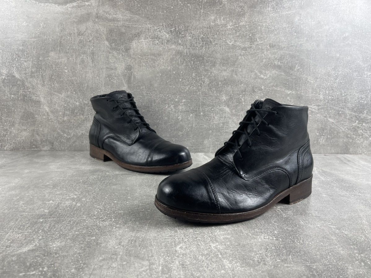 Genuine Leather Zehus Berlin Avant Garde Handcrafted Black Leather Boots Size US 7 / EU 40 - 4 Thumbnail