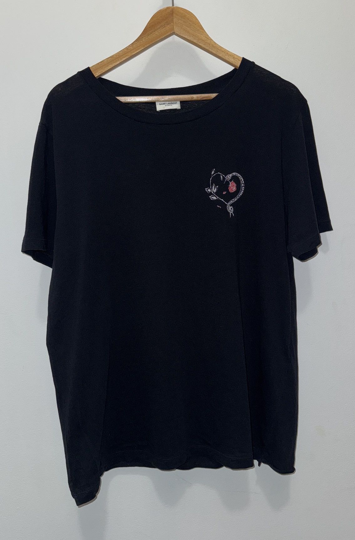 Saint Laurent Paris Saint Laurent SS19 Snake and Rose T-Shirt Size US M / EU 48-50 / 2 - 1 Thumbnail