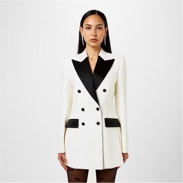 Dolce & Gabbana o1g2r1mq1024 Blazer in Bianco & Black Size M / US 6-8 / IT 42-44 - 3 Thumbnail