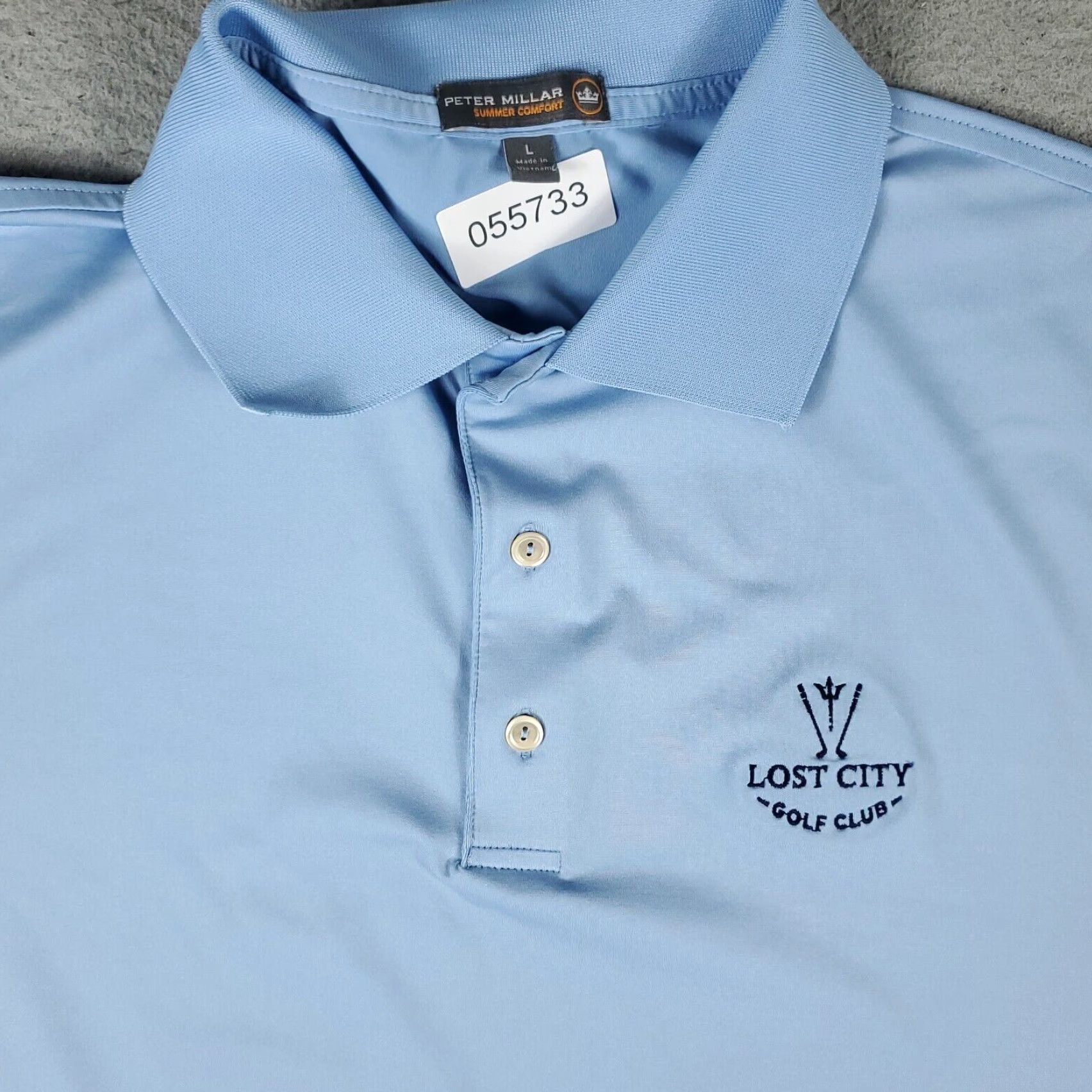 Peter Millar Peter Millar Polo Shirt Mens Size Large Blue Lost City Golf Casual Short Sleeve Shirts Polo Shirt Mens L White Size US L / EU 52-54 / 3 - 2 Thumbnail