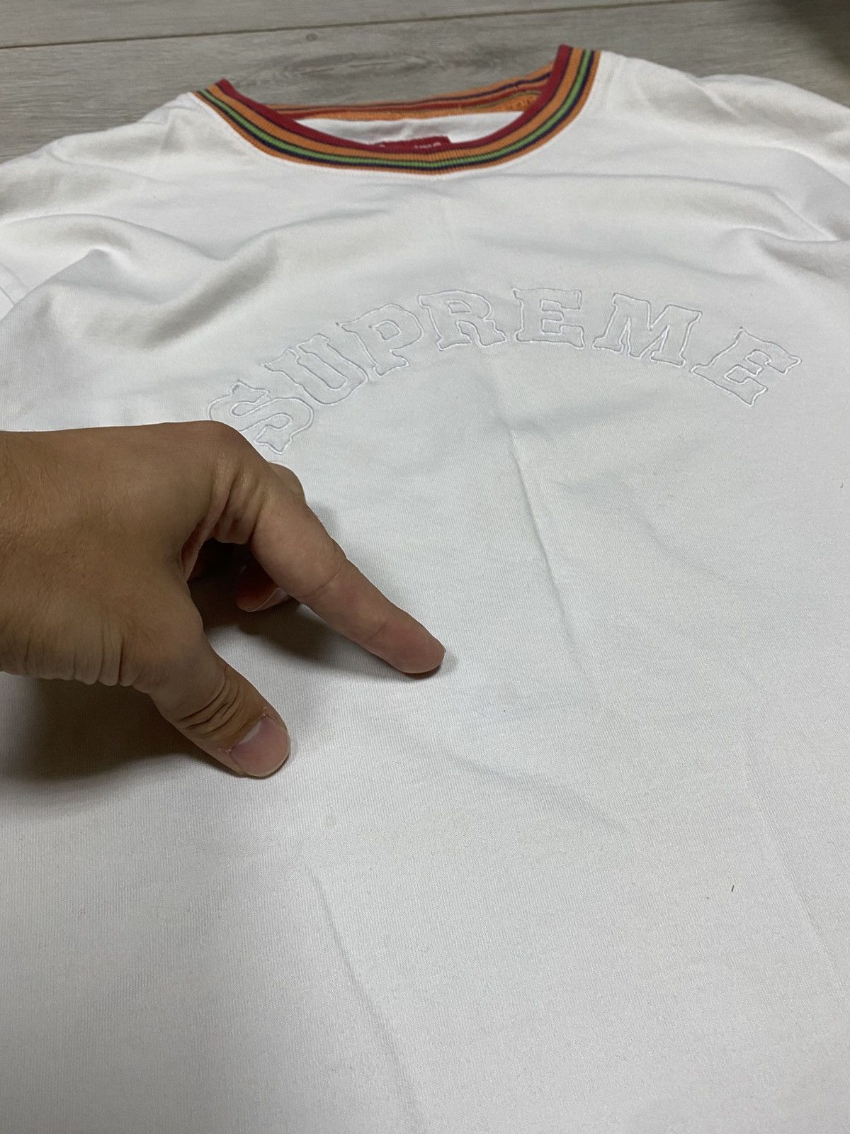 Supreme Supreme multicolor collar rib spell out longsleeve Size US M / EU 48-50 / 2 - 7 Thumbnail