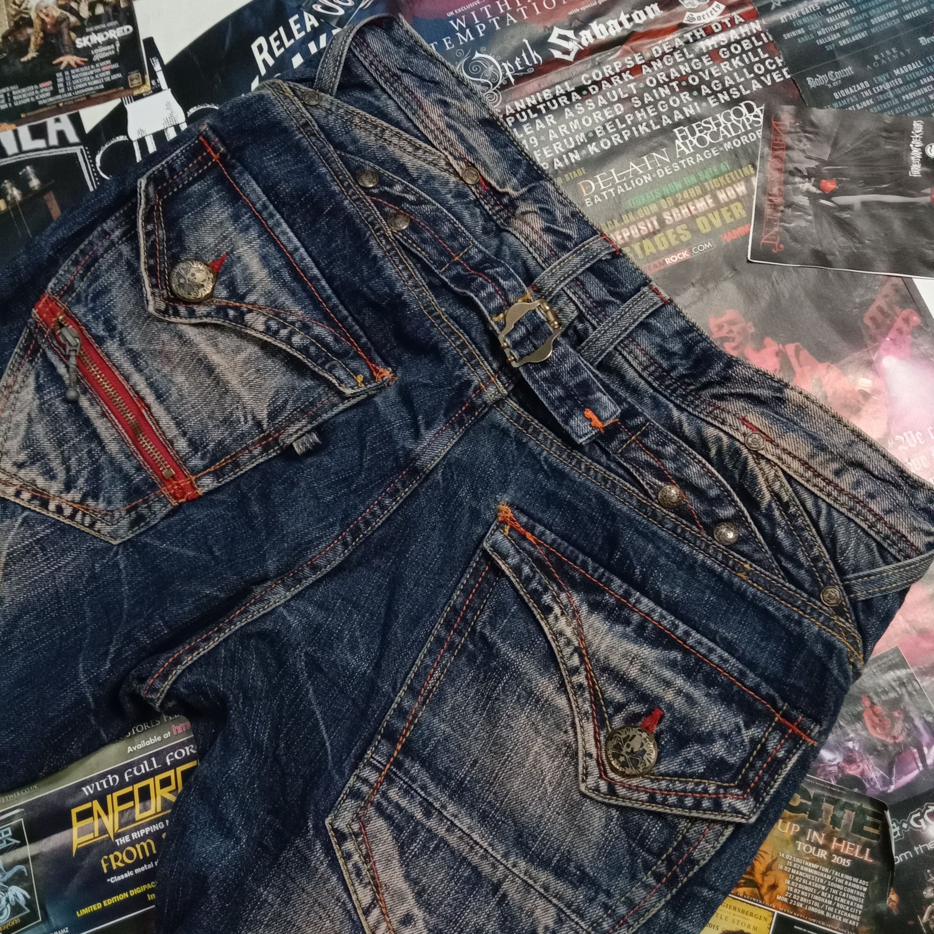 Affliction × Tornado Mart 🇯🇵 Vintage Seditionaries Y2k Blue Rusty Buckle Denim Size US 33 - 4 Thumbnail