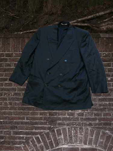 Lanvin Lanvin Classique Blazer Men Black Double Breasted Italy Size 52R - 1 Thumbnail