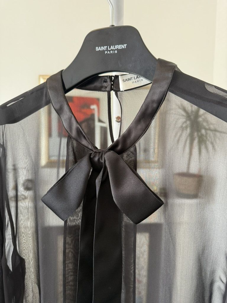 Saint Laurent Paris FW23' Saint Laurent Silk Blouse in Muslin Crepe Size US L / EU 52-54 / 3 - 8 Thumbnail