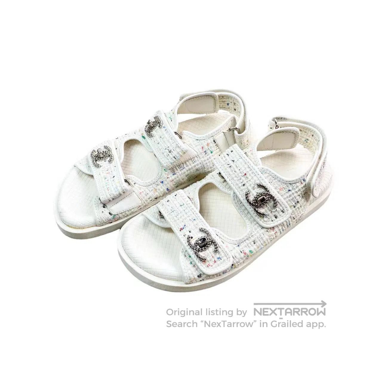 Chanel Chanel Double Clogo Velcro sandals| Size US 5.5 / IT 35.5 - 1 Thumbnail