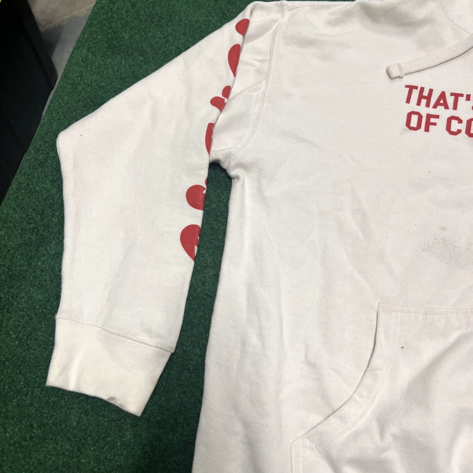 Vintage Awful Lot Of Cough Syrup Classic Red White Hoodie L/XL Size US L / EU 52-54 / 3 - 2 Thumbnail