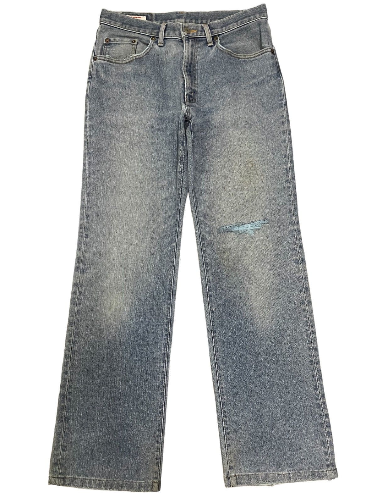 image of Big John Classic Blue Wash Distressed Jeans, Men's (Size 31)