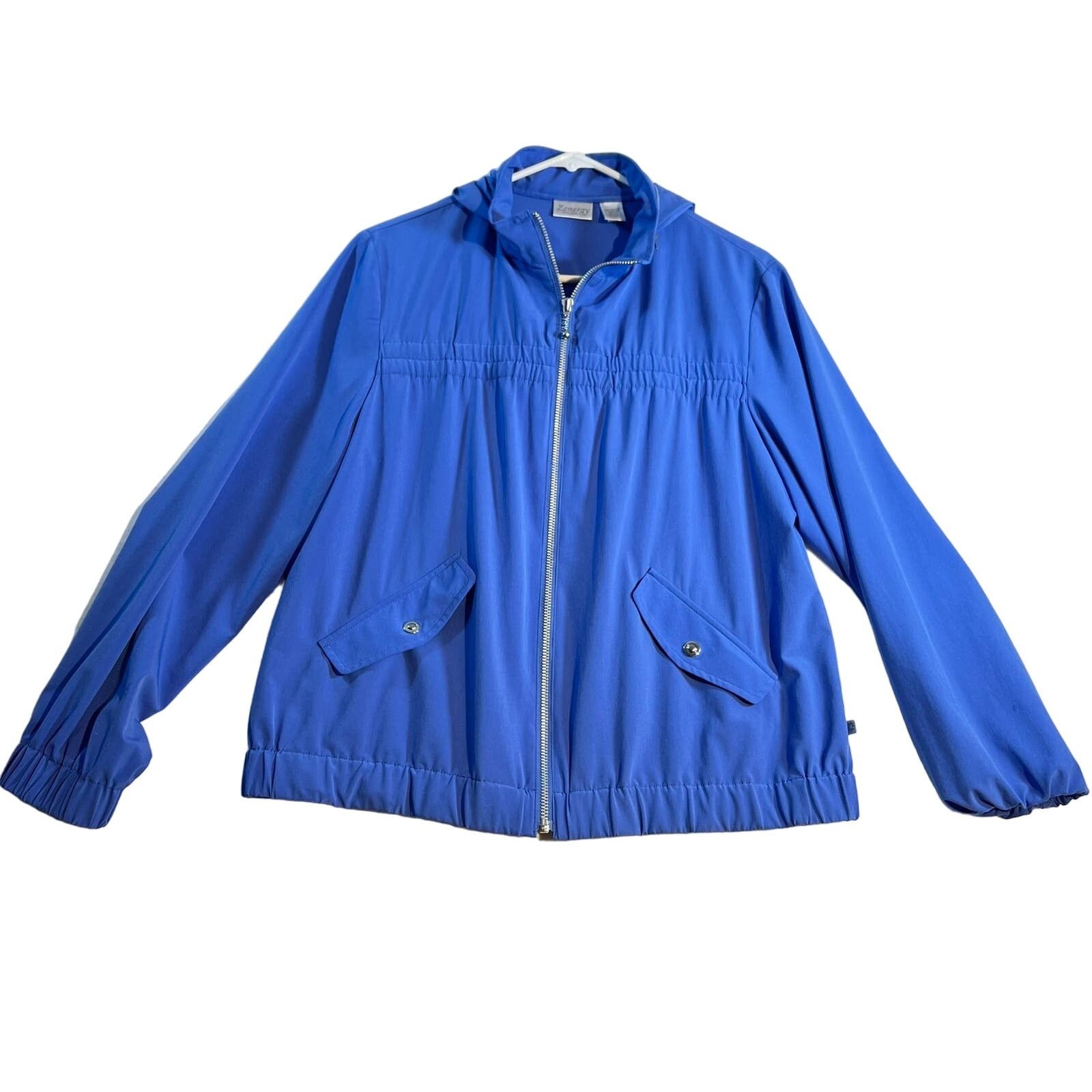 Chicos Chico's Zenergy Hooded Jacket Chico's Sz1= M Zip Stretch Size M / US 6-8 / IT 42-44 - 1 Thumbnail