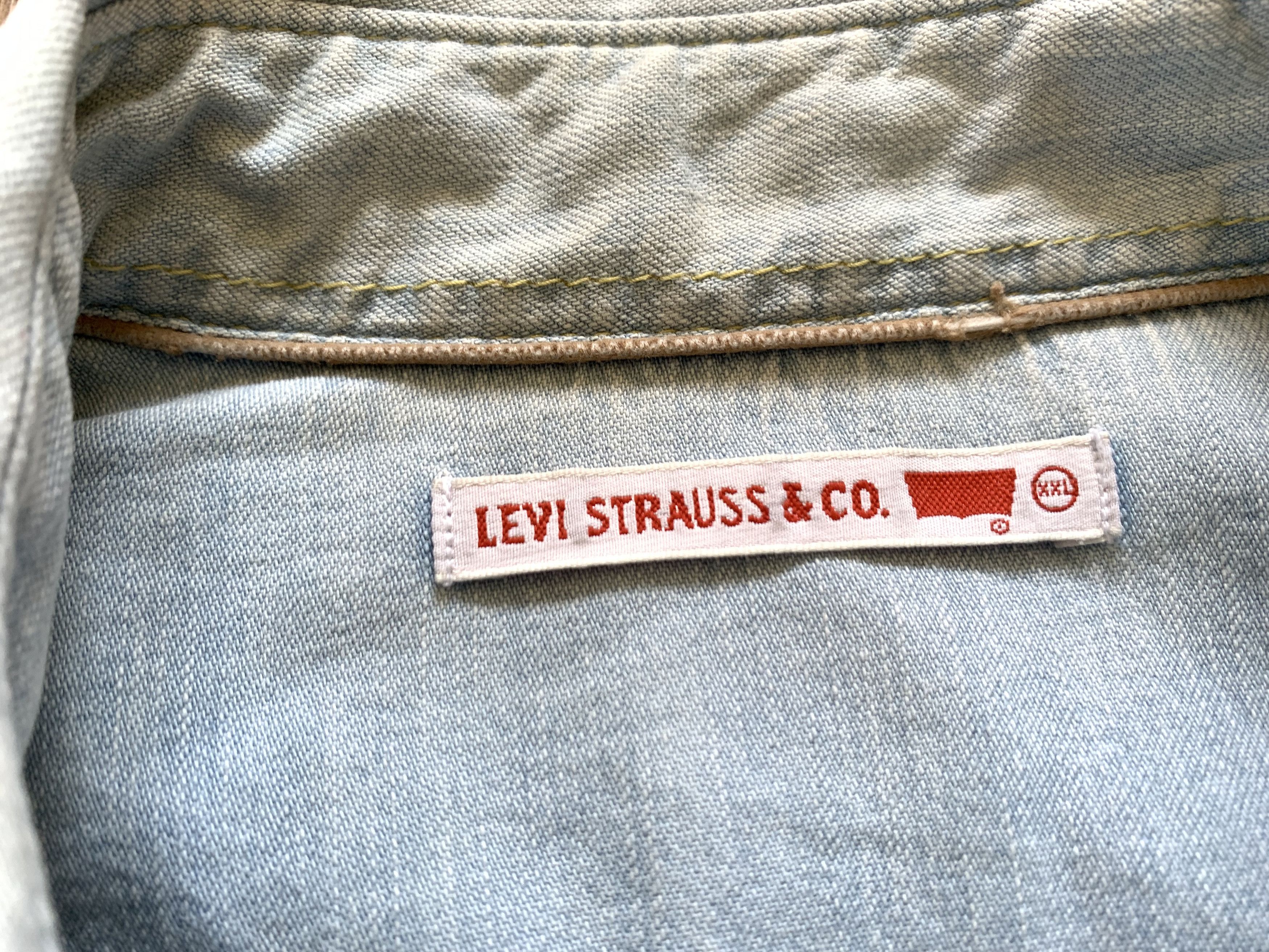Levi's × Levi's Vintage Clothing × Vintage Levi's Long Sleeve Washed Light Blue Shirt Size US XXL / EU 58 / 5 - 6 Thumbnail